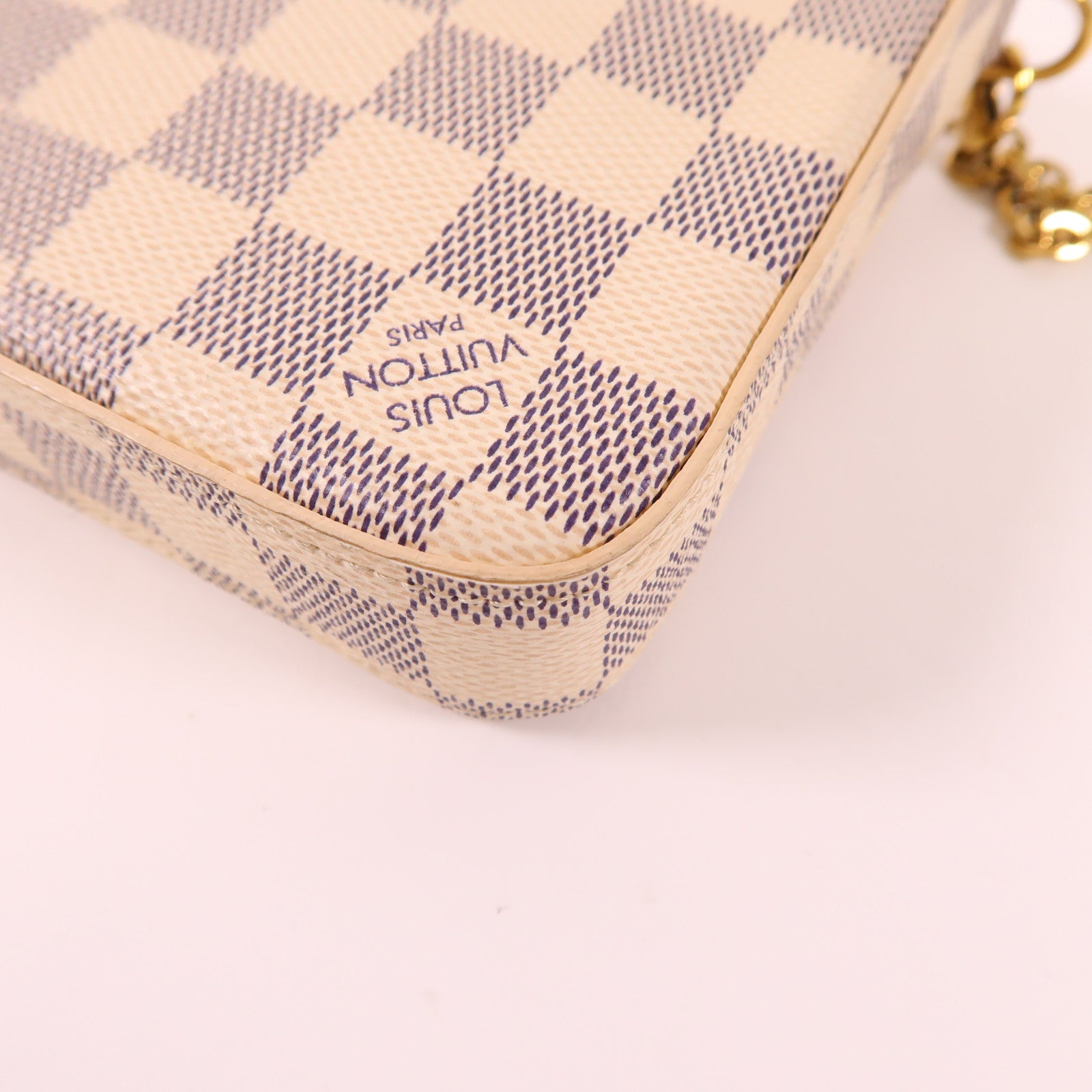LOUIS VUITTON Damier Azur Pochette Felicie金扣肩背袋