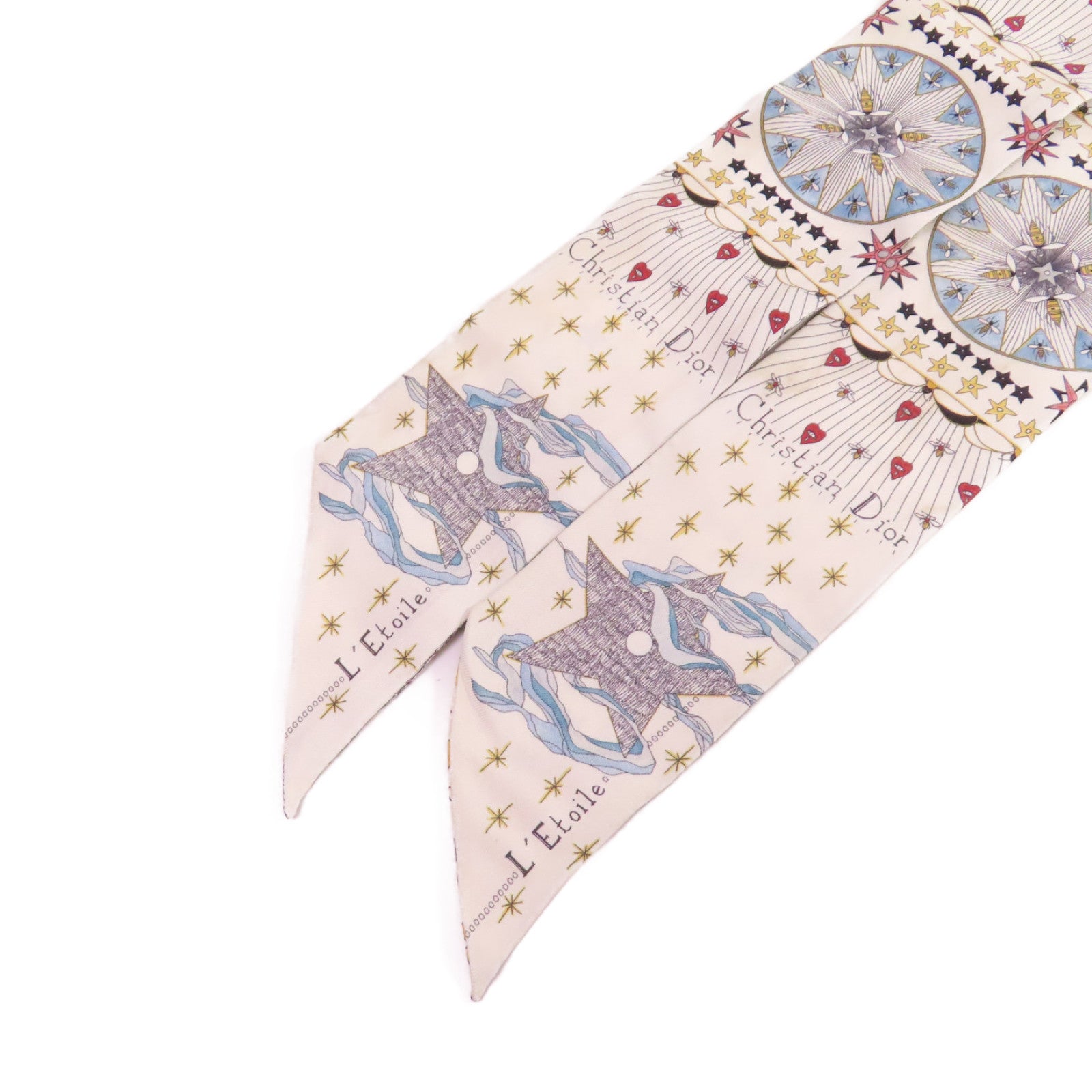 Dior 絲質L'Etoile Tarot Mitzah Scarf絲巾白色/彩色