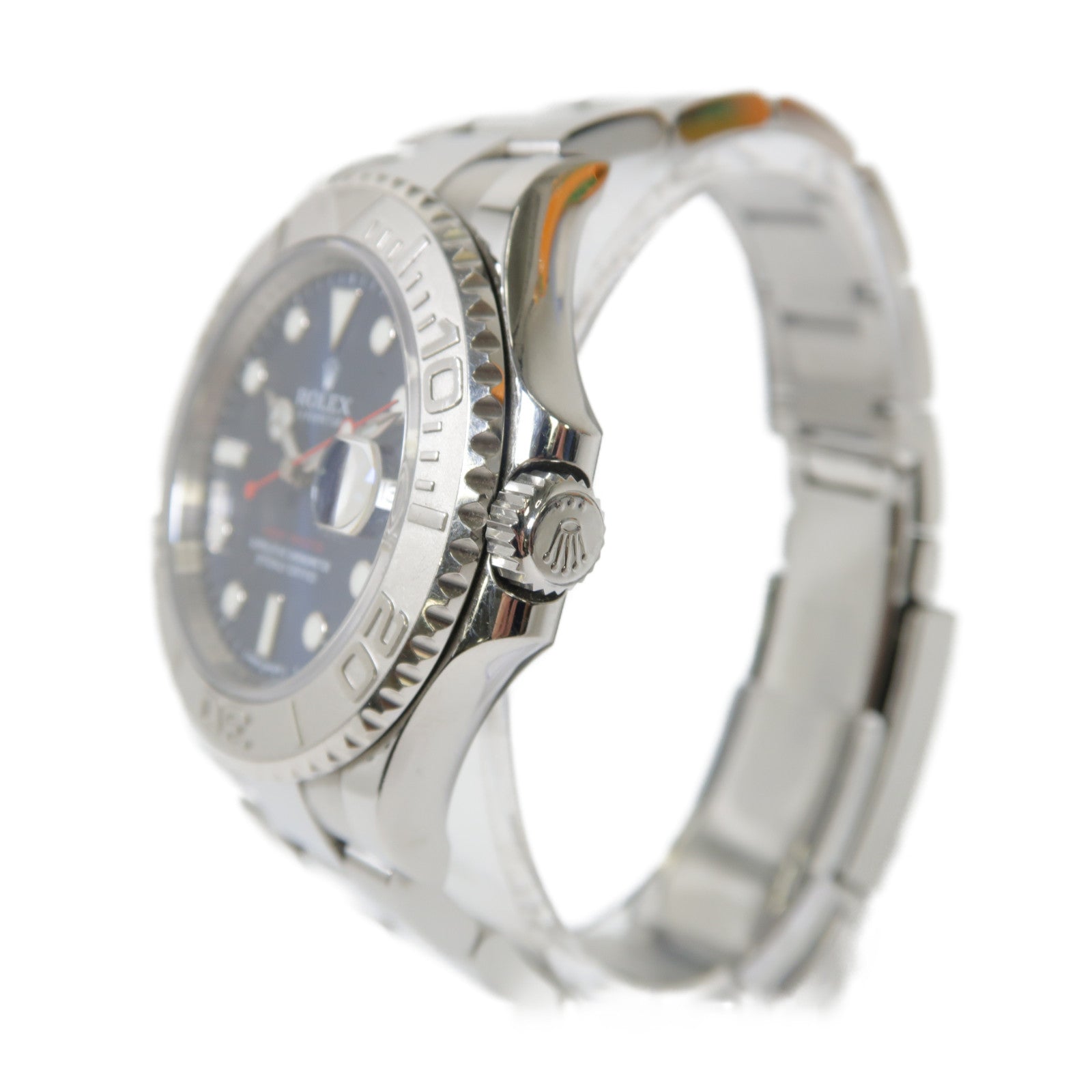 ROLEX Yacht Master鉑金/不鏽鋼自動機芯手錶藍色