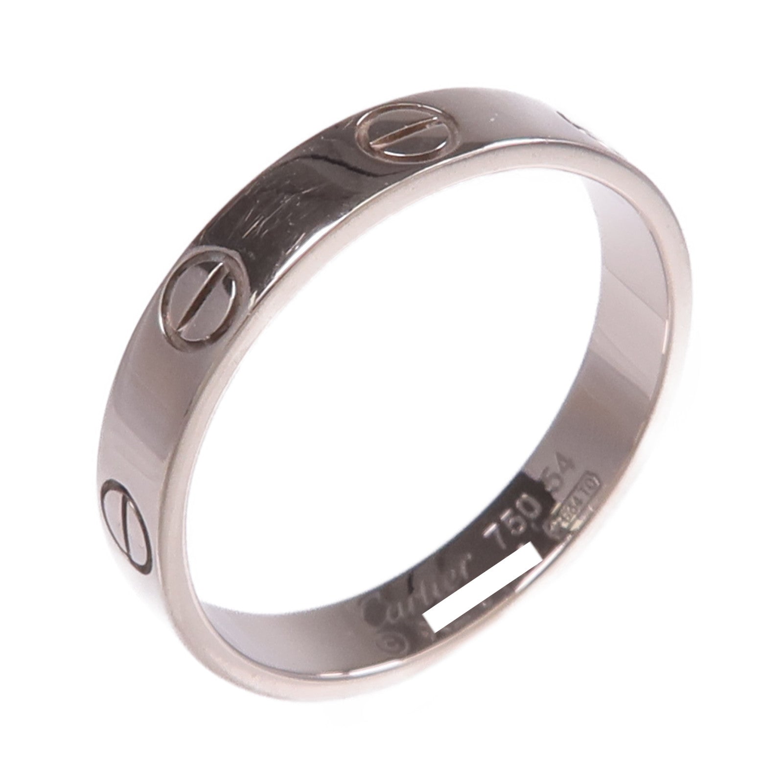 CARTIER 18K白金Mini Love Ring戒指Cartier#54/US#6.75