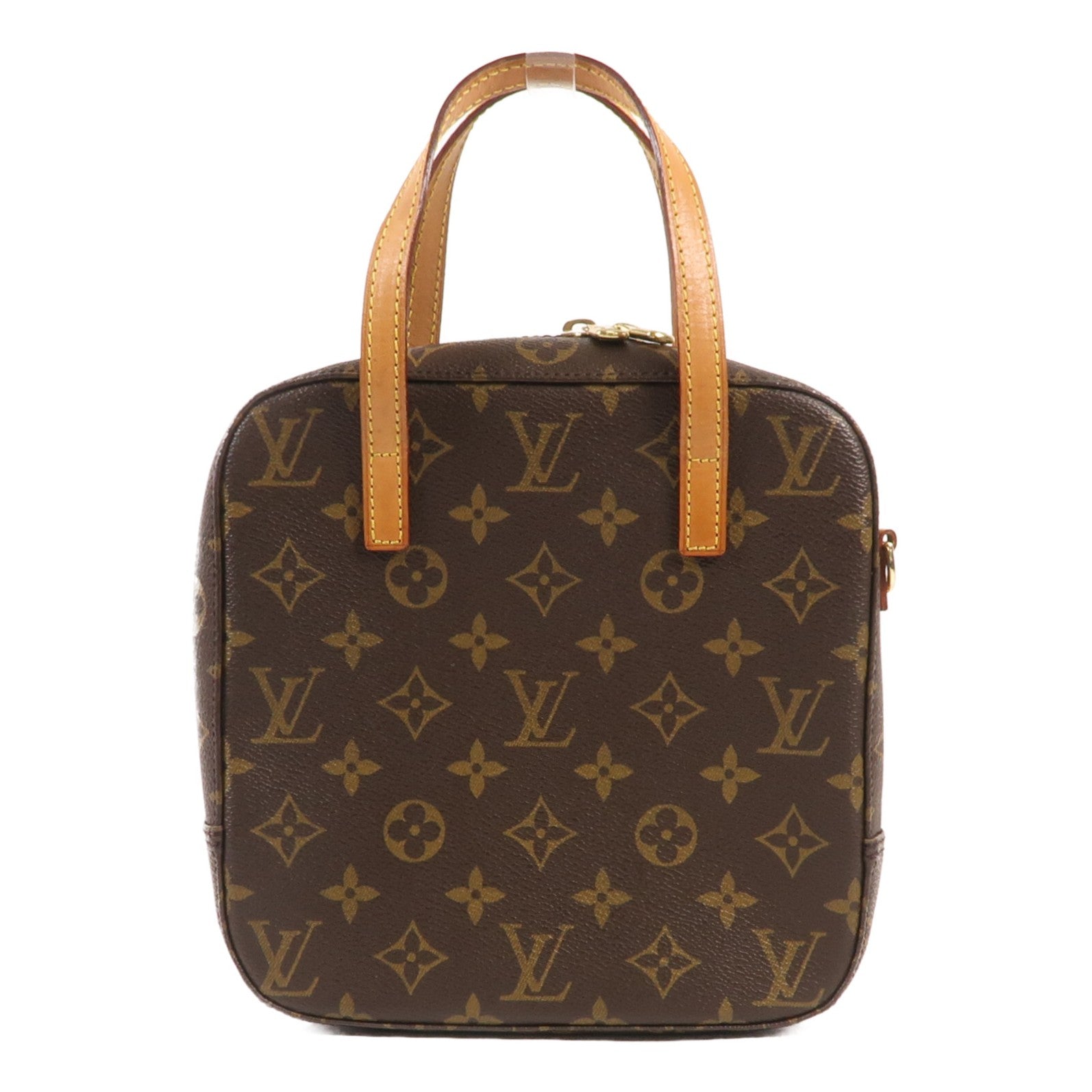 LOUIS VUITTON Monogram Spontini金扣手挽肩背兩用袋棕色