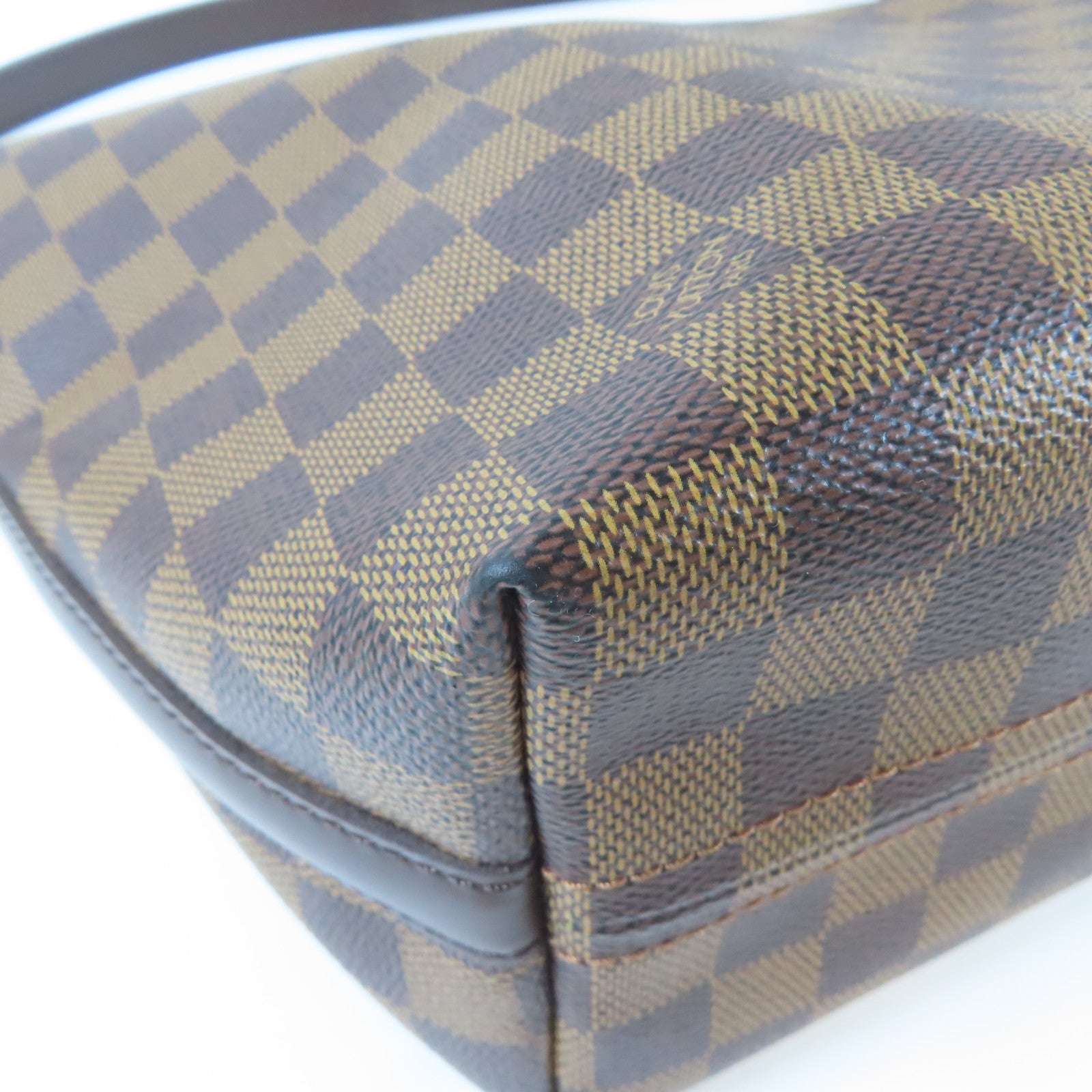 LOUIS VUITTON Damier Illovo MM金扣肩背袋啡色