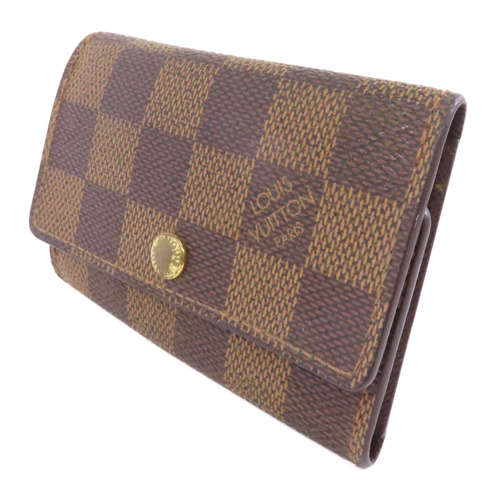 LOUIS VUITTON Damier Multicles 6金扣鎖匙扣棕色
