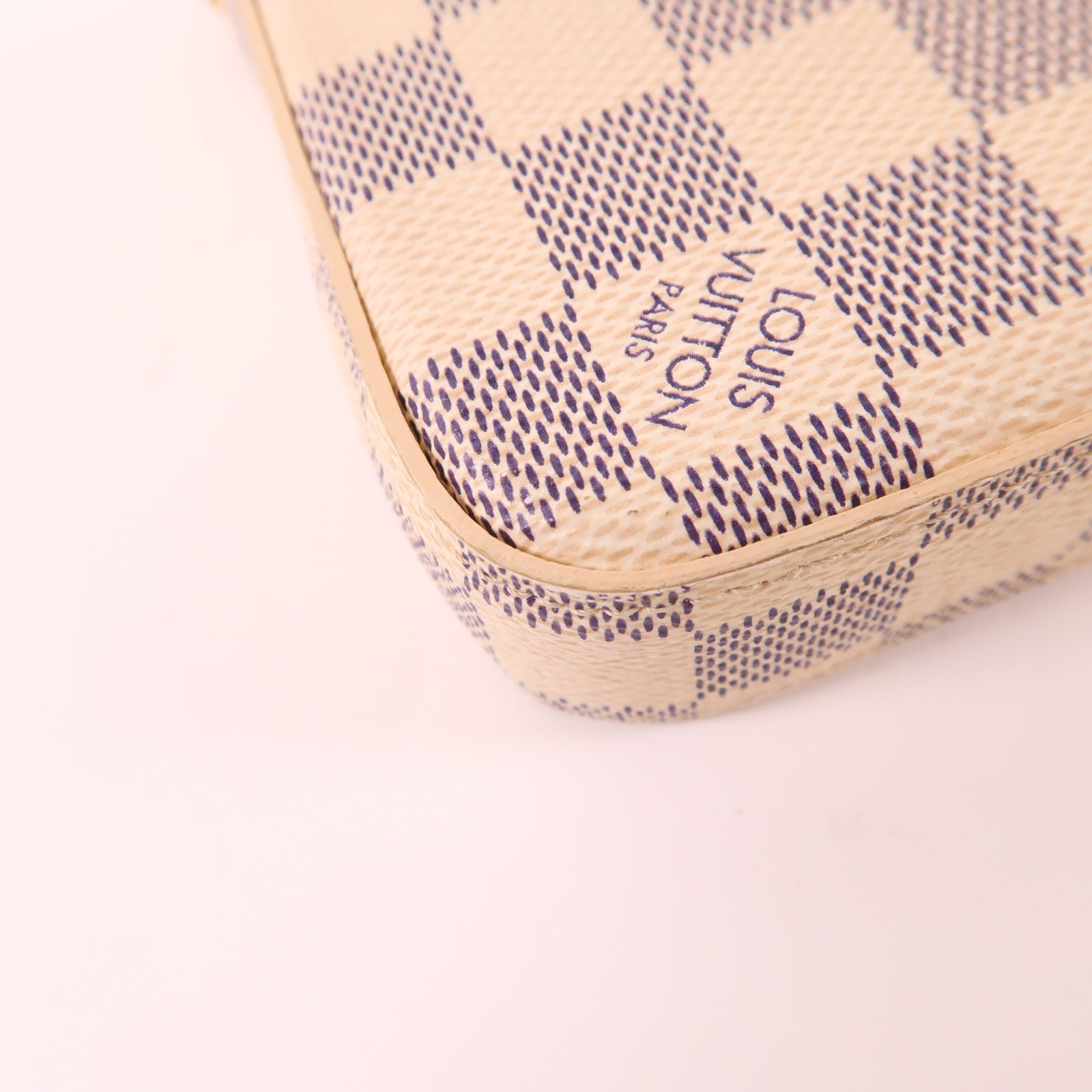 LOUIS VUITTON Damier Azur Pochette Felicie金扣肩背袋