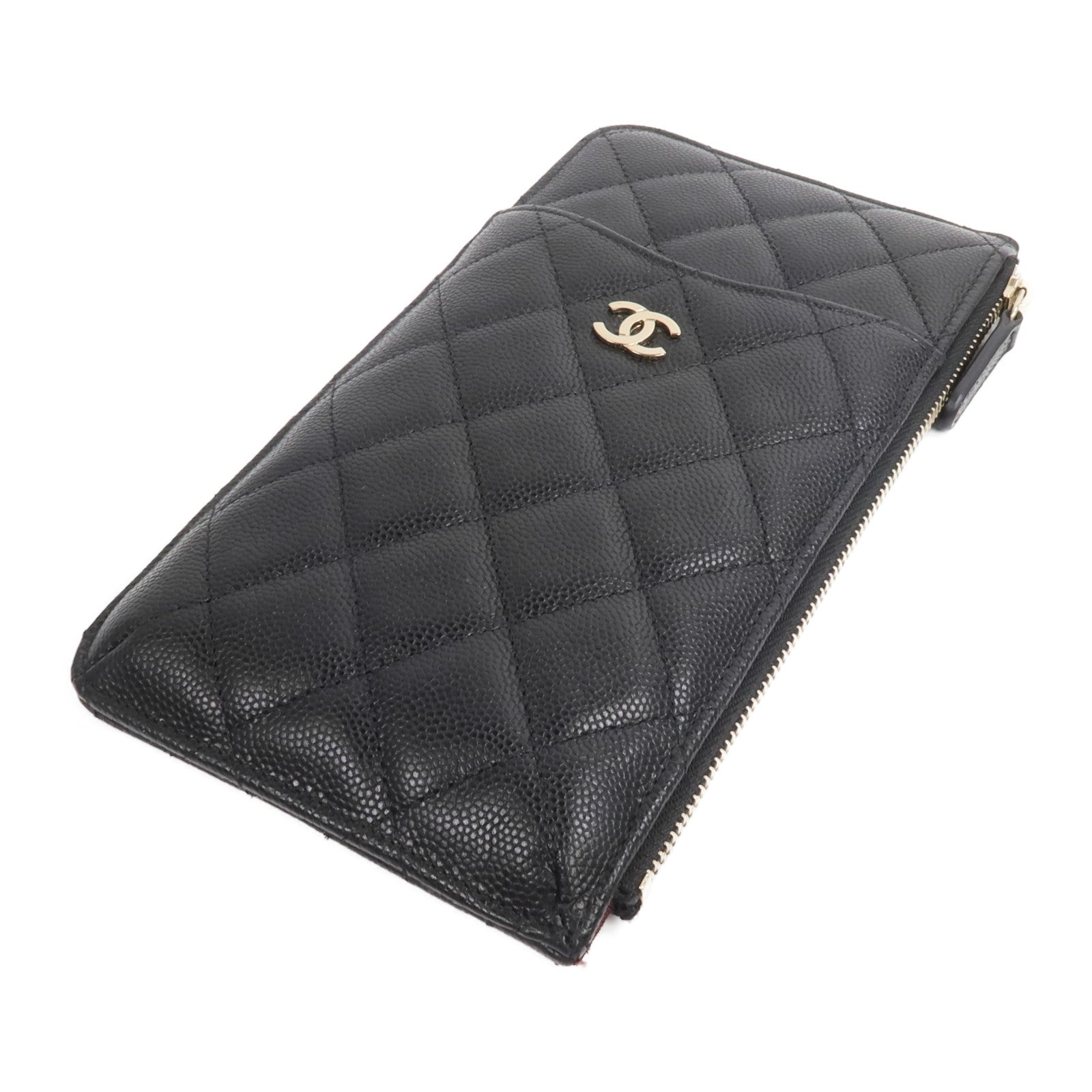 CHANEL 牛皮皮革Classic Phone Pouch with Zipper長錢包