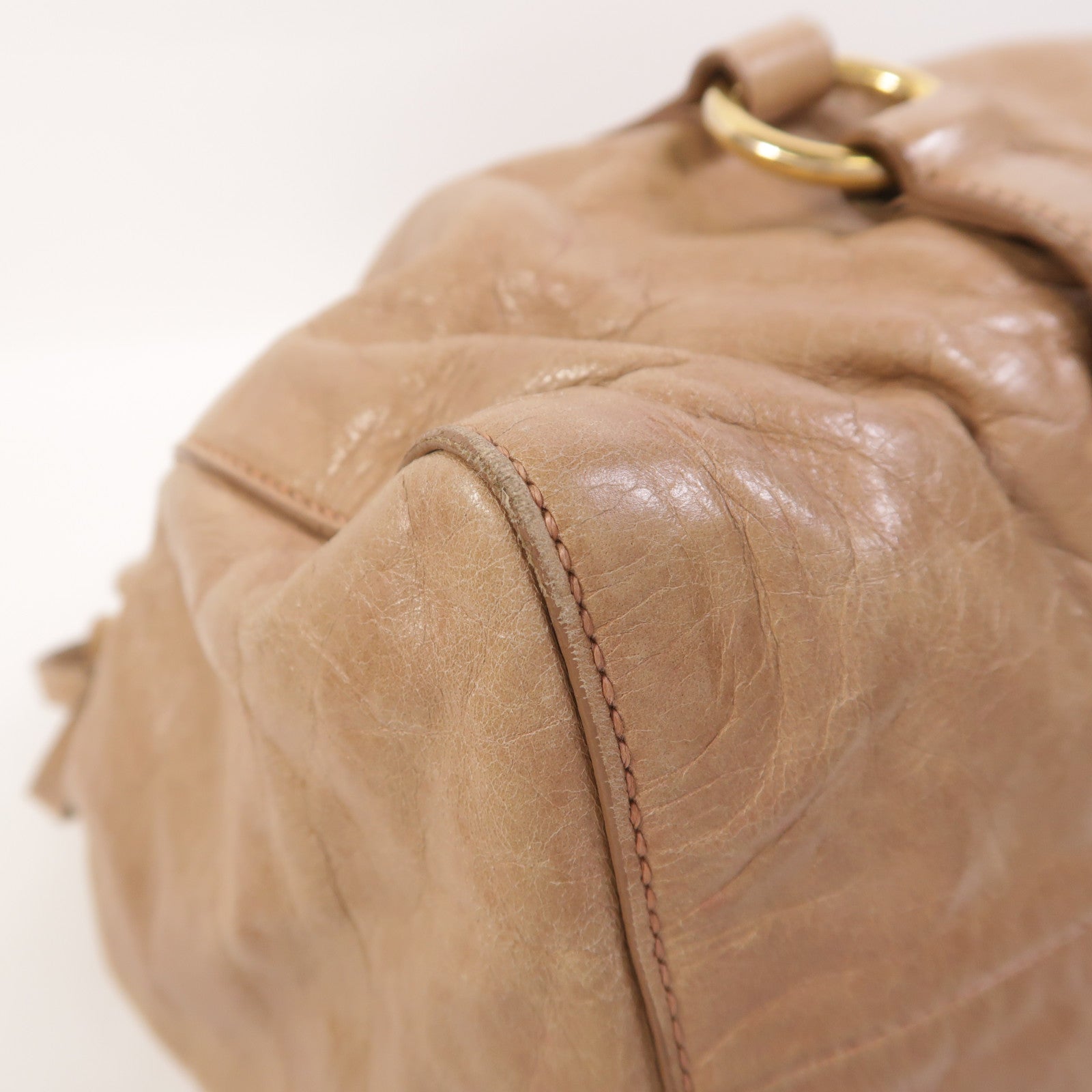 Miu Miu 牛皮皮革2 Way Shoulder金扣手挽肩背兩用袋