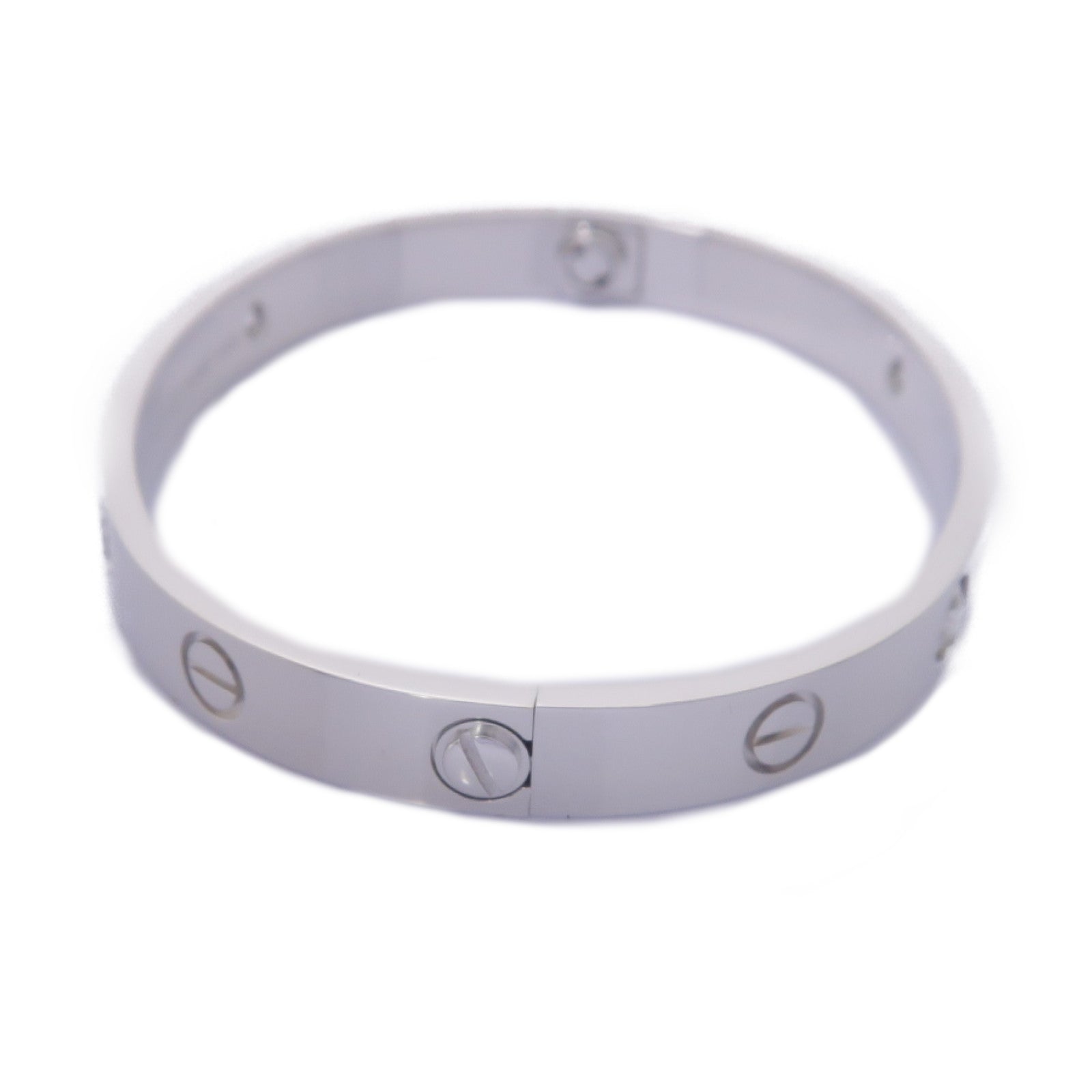CARTIER **【激減優惠】18K白金Love Bracelet 4 Diamond鑽石手鐲Cartier#16