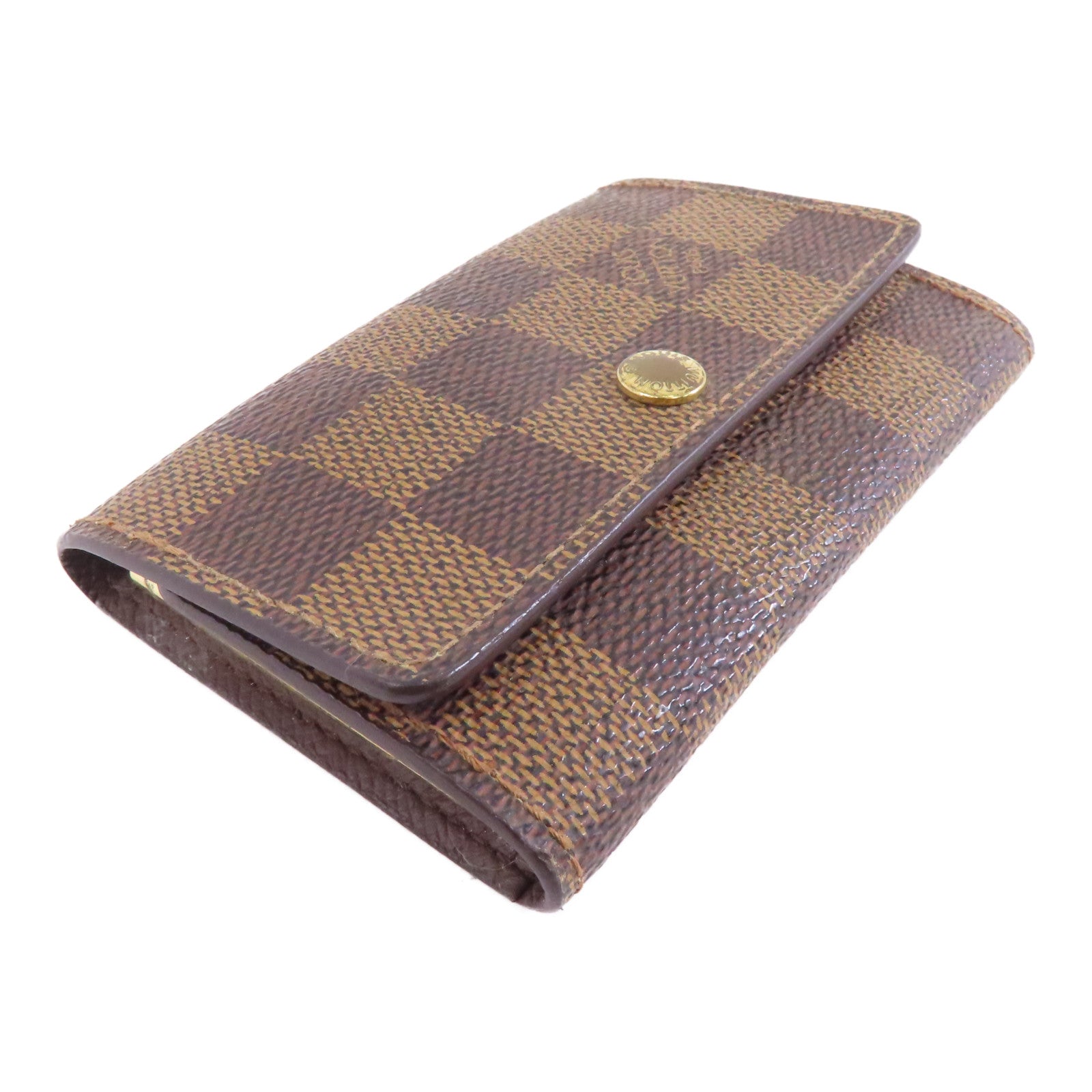LOUIS VUITTON Damier Multicles 6金扣鎖匙扣棕色