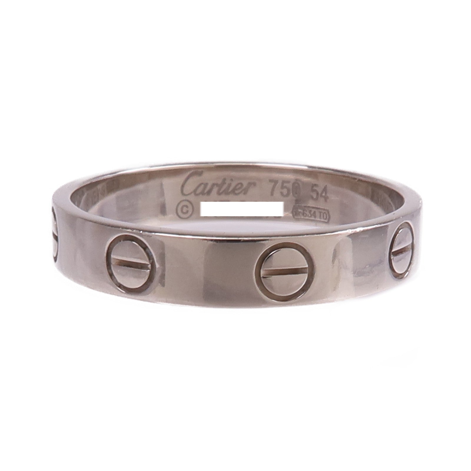 CARTIER 18K白金Mini Love Ring戒指Cartier#54/US#6.75