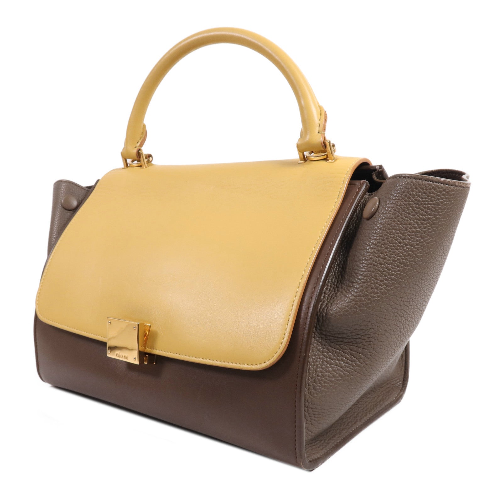 CELINE 牛皮皮革Trapeze Small金扣手挽肩背兩用袋