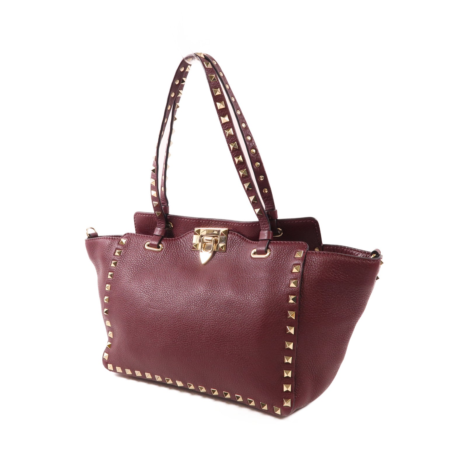 Valentino 牛皮皮革Shoulder Bag金扣手挽肩背兩用袋