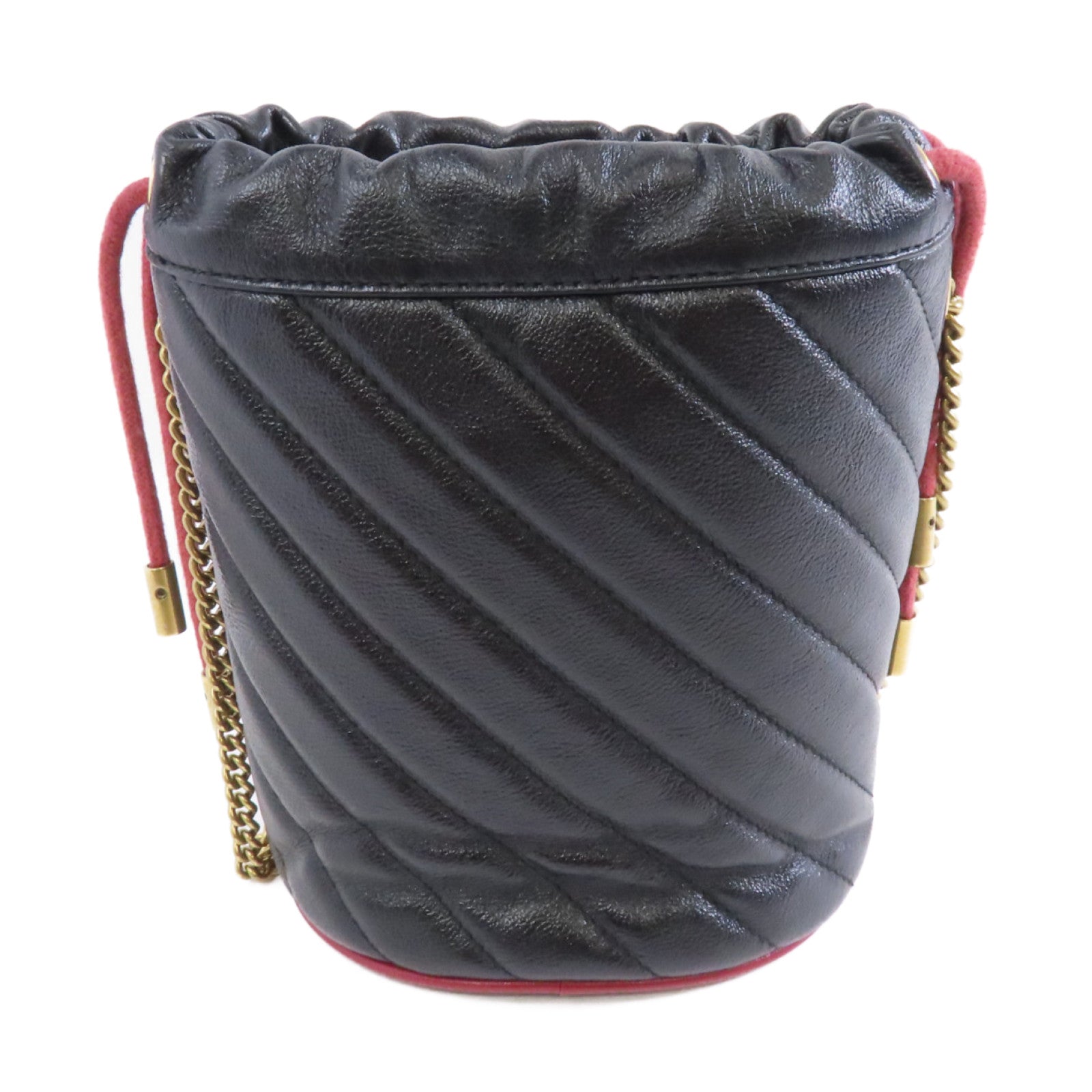 GUCCI 【激減優惠】牛皮皮革GG Marmont金扣鏈帶肩背袋黑色