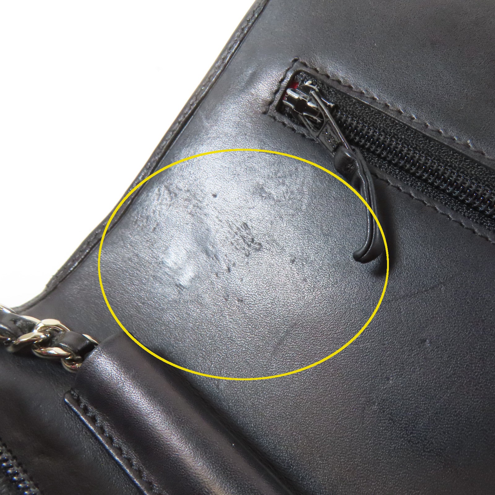CHANEL 菱格牛皮皮革Wallet On Chain銀扣鏈帶肩背袋黑色