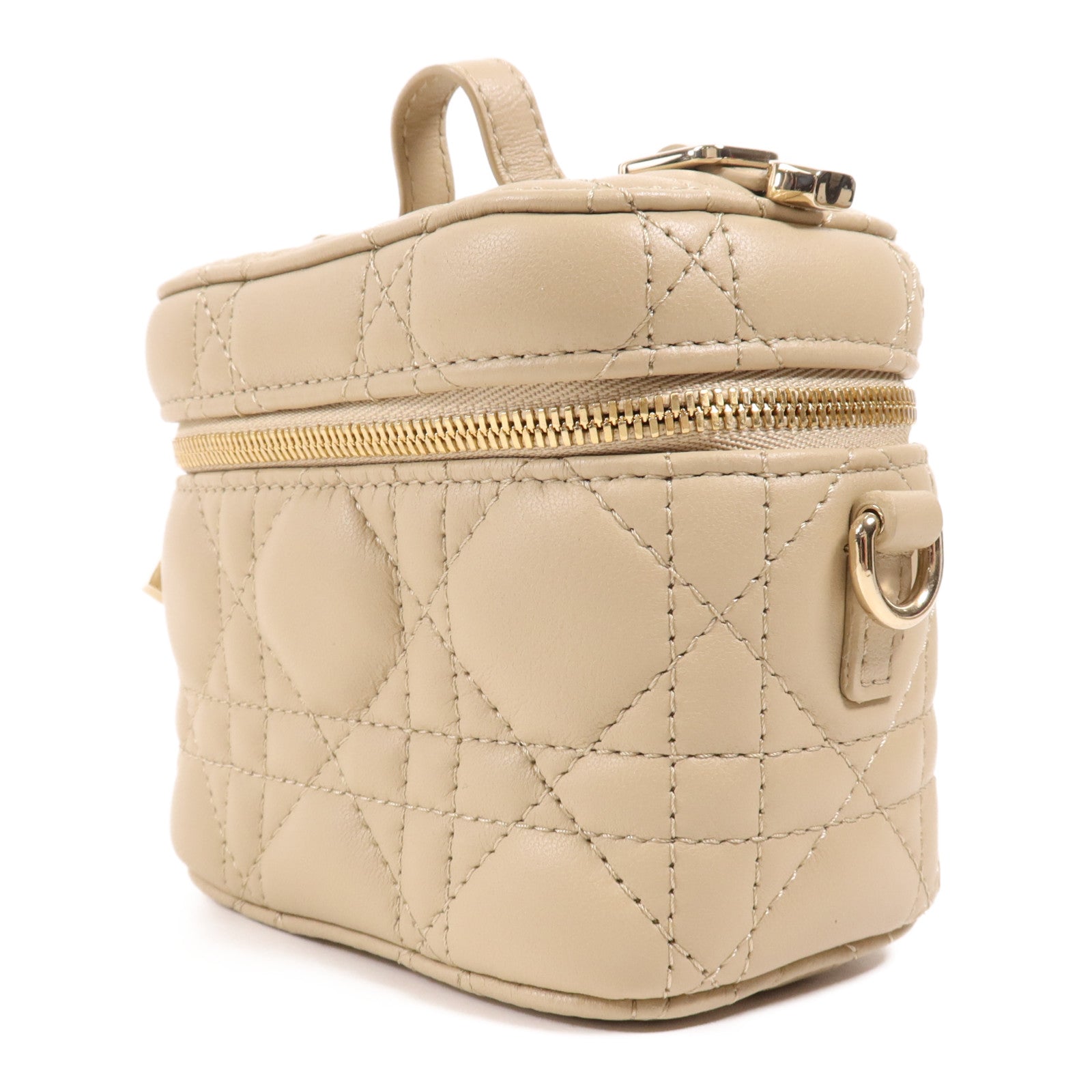 Dior 牛皮皮革Micro Vanity Case金扣手挽肩背兩用袋