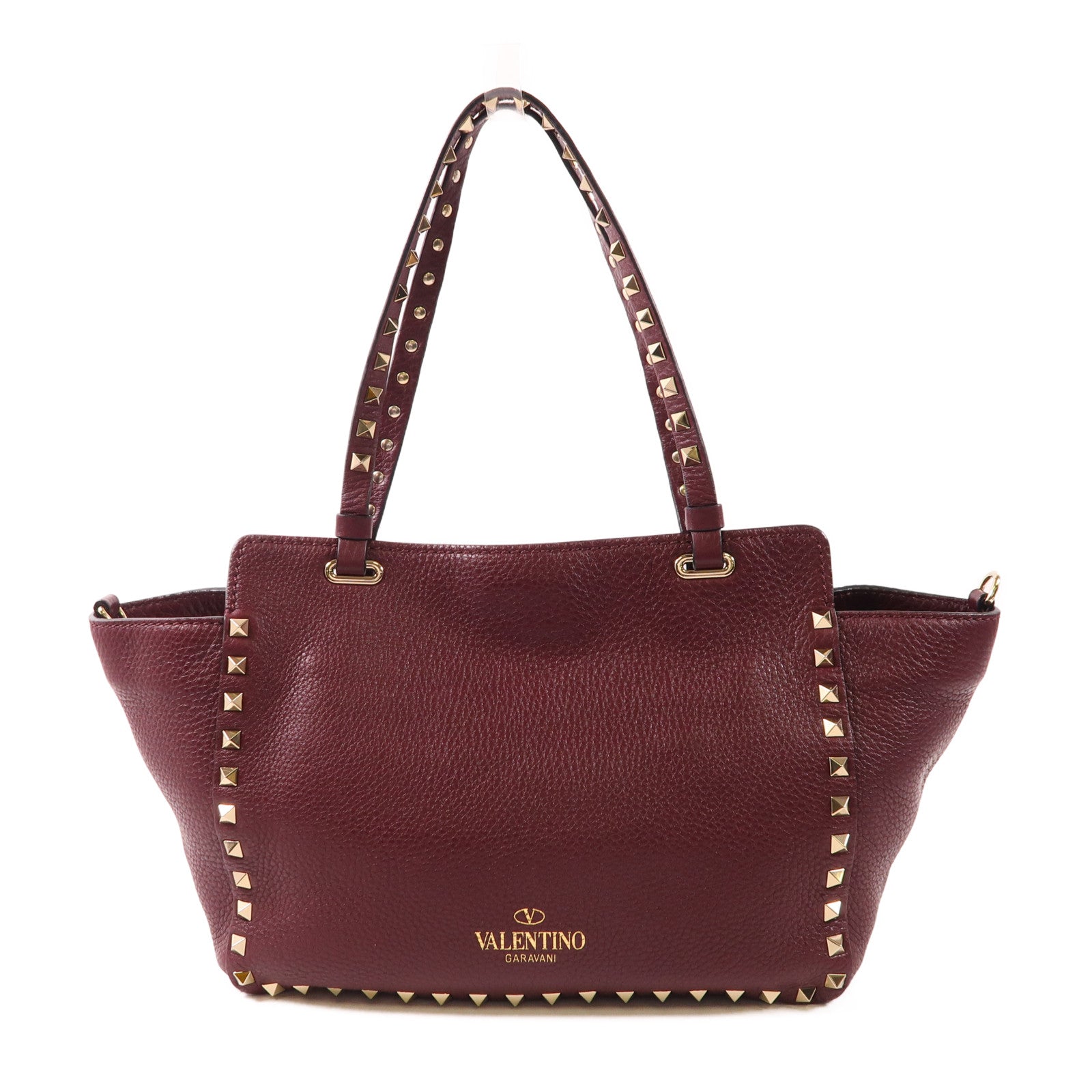 Valentino 牛皮皮革Shoulder Bag金扣手挽肩背兩用袋