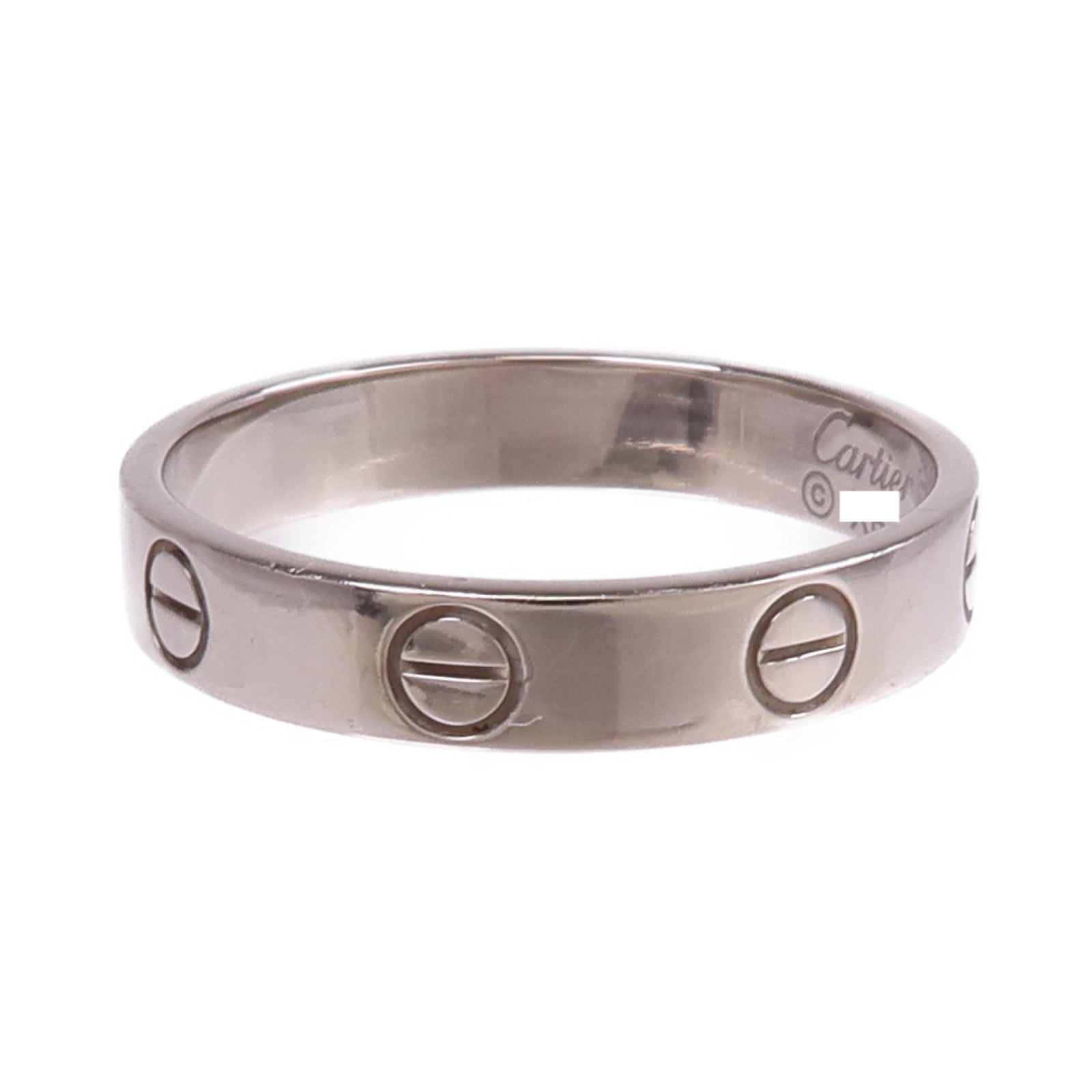 CARTIER 18K白金Mini Love Ring戒指Cartier#54/US#6.75