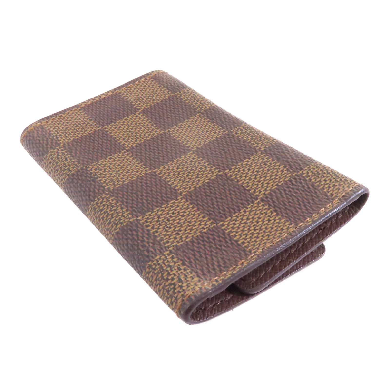 LOUIS VUITTON Damier Multicles 6金扣鎖匙扣棕色