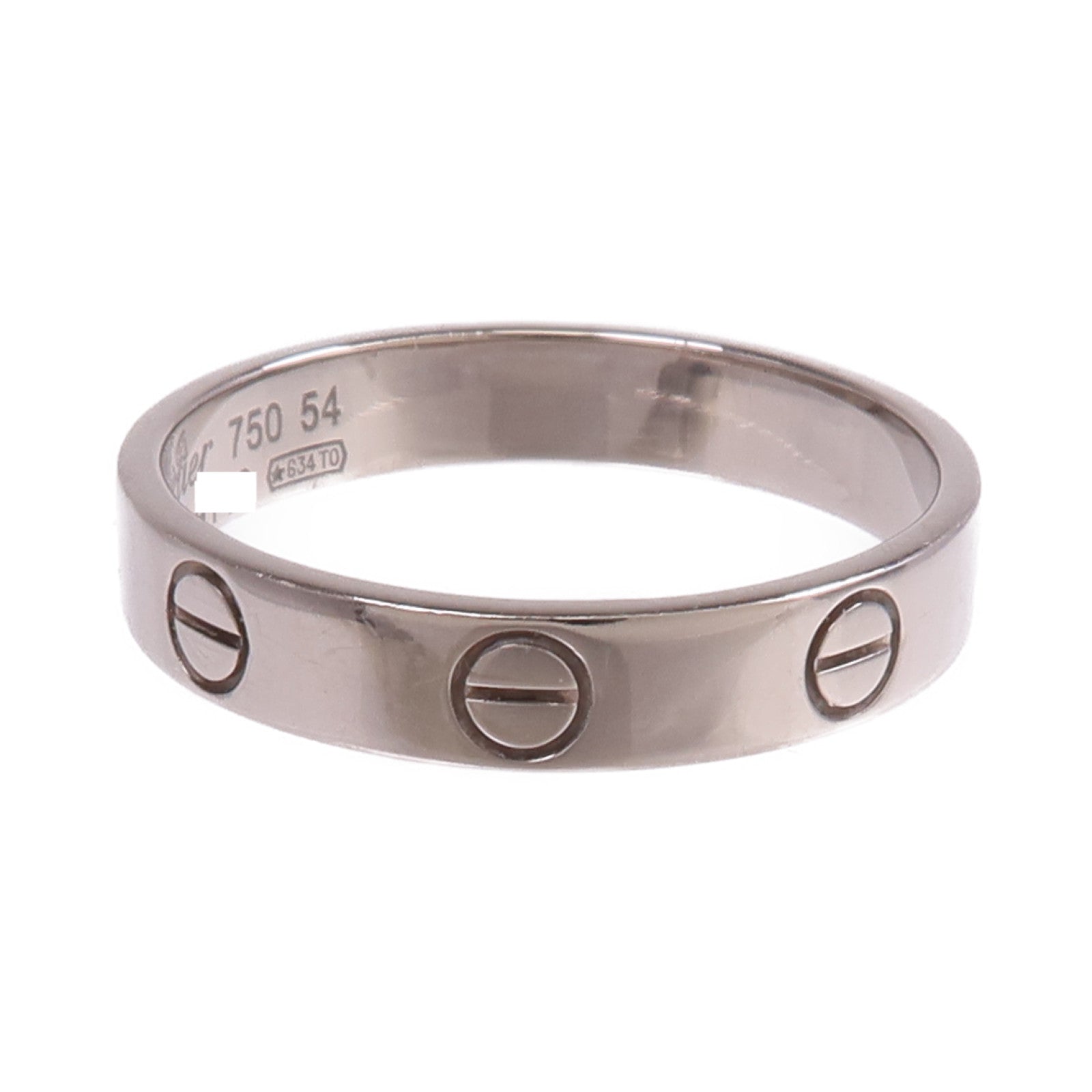 CARTIER 18K白金Mini Love Ring戒指Cartier#54/US#6.75
