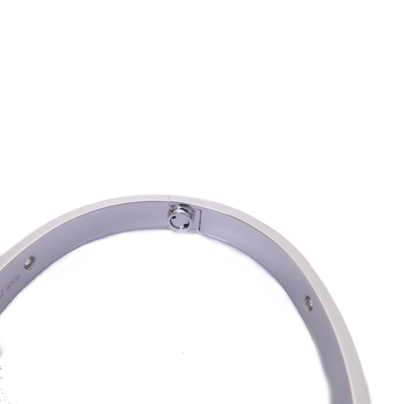 CARTIER **【激減優惠】18K白金Love Bracelet 4 Diamond鑽石手鐲Cartier#16