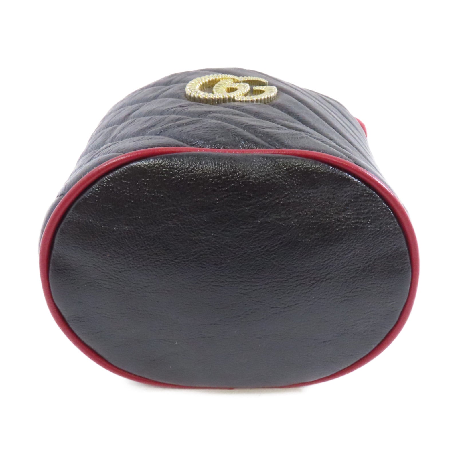 GUCCI 【激減優惠】牛皮皮革GG Marmont金扣鏈帶肩背袋黑色
