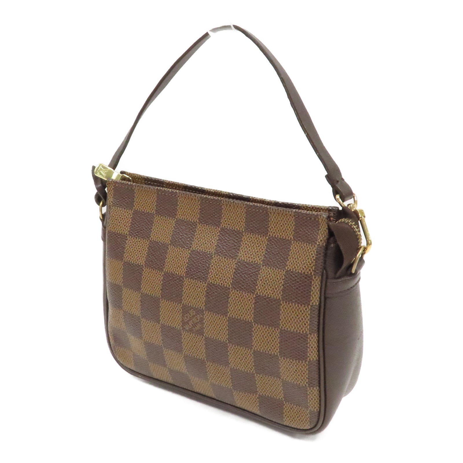 LOUIS VUITTON 【激減優惠】Damier Trousse Makeup金扣手拿包啡色