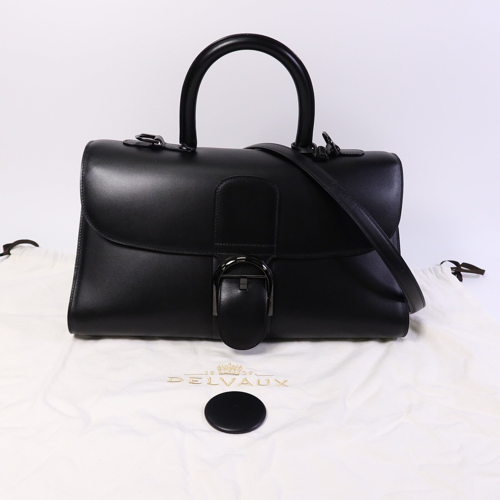 Delvaux 【激減優惠】牛皮皮革Brillant East West手挽肩背兩用袋