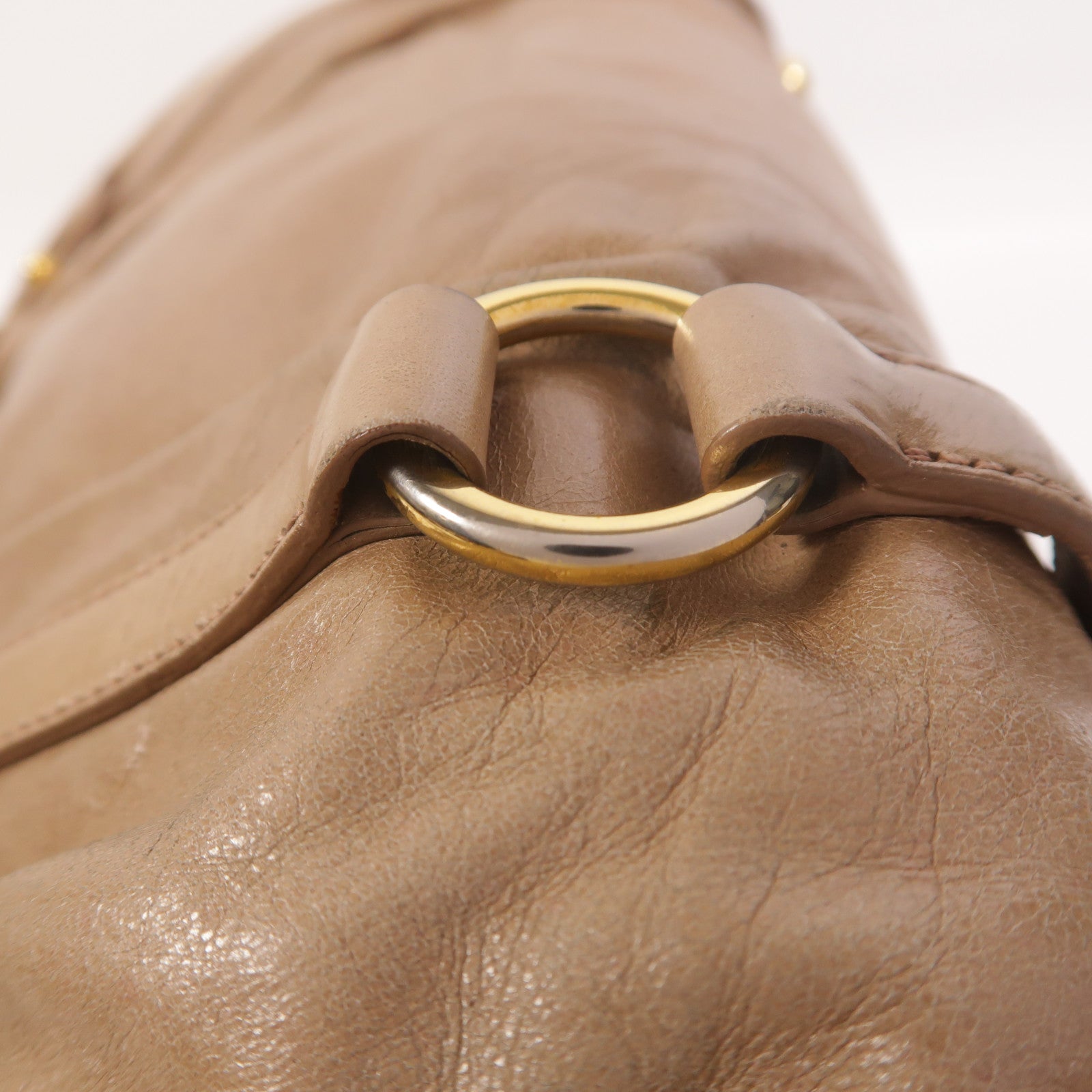 Miu Miu 牛皮皮革2 Way Shoulder金扣手挽肩背兩用袋