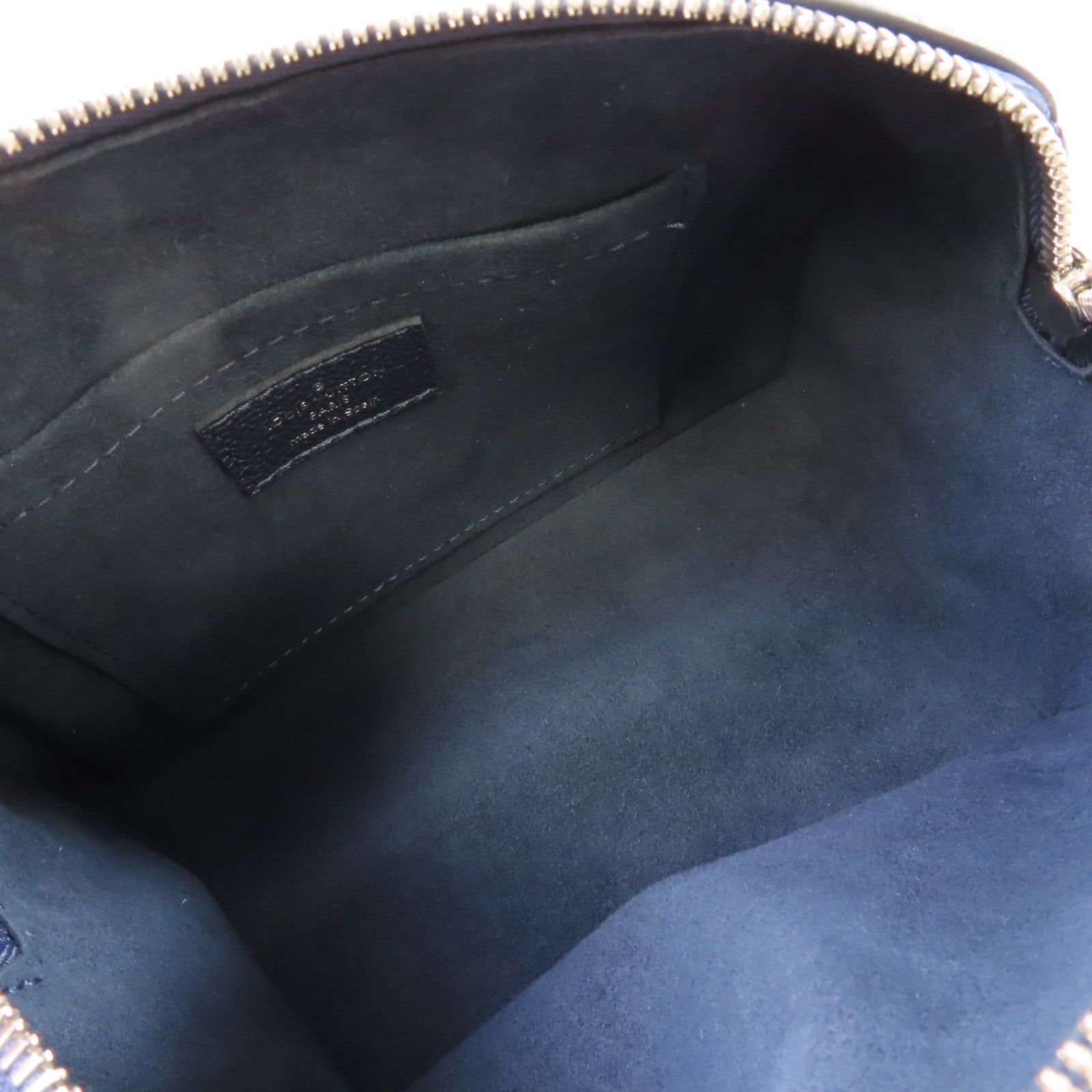 LOUIS VUITTON Monogram Empreinte Speedy Bandouliere 20 2way Shoulder Bag銀扣手挽肩背兩用袋藍色