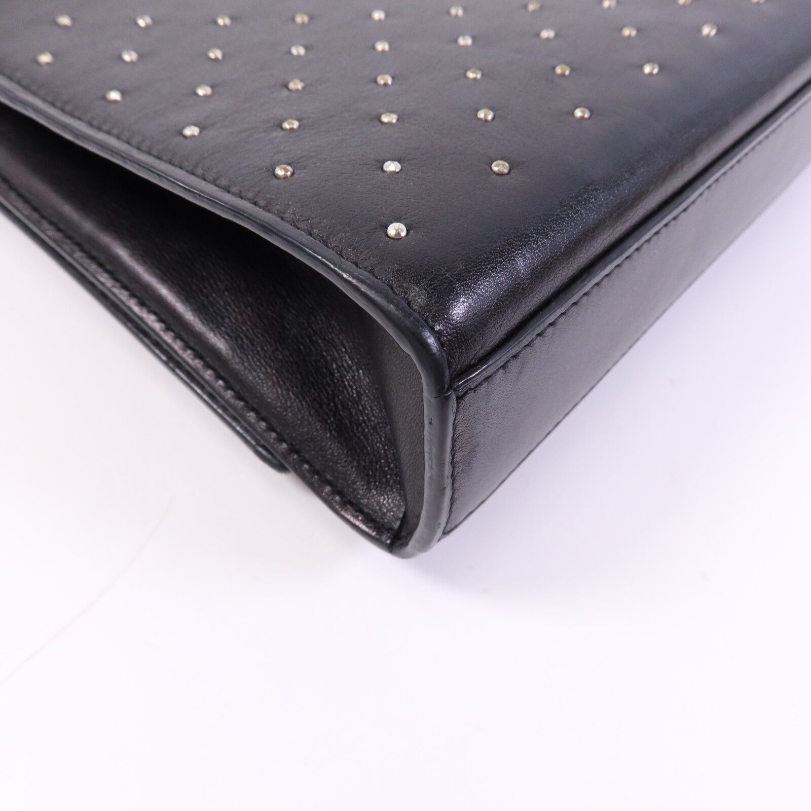 SAINT LAURENT 牛皮皮革Chain Shoulder Bag銀扣鏈帶肩背袋