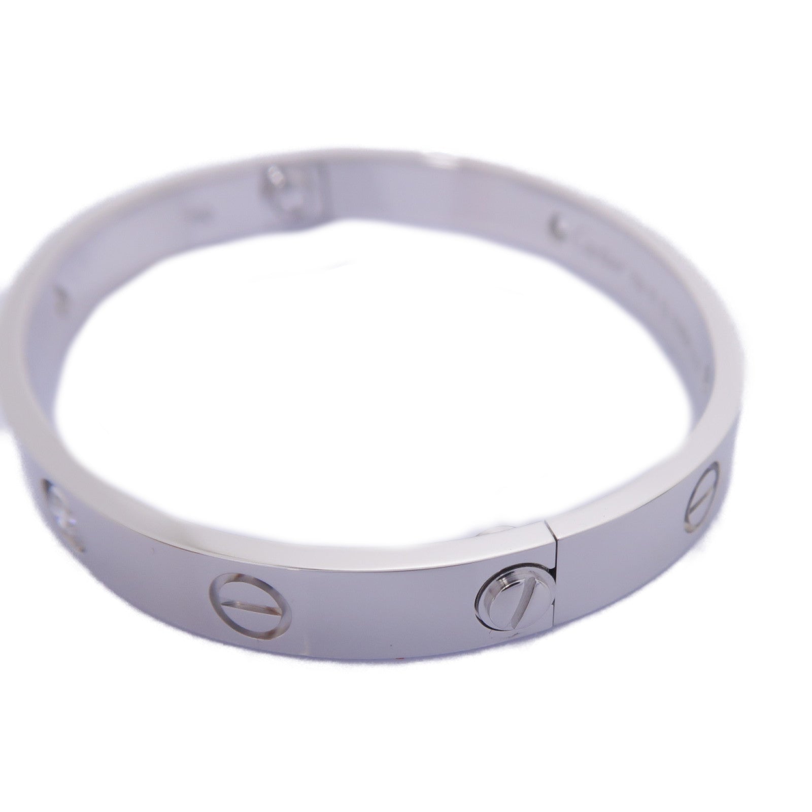 CARTIER **【激減優惠】18K白金Love Bracelet 4 Diamond鑽石手鐲Cartier#16