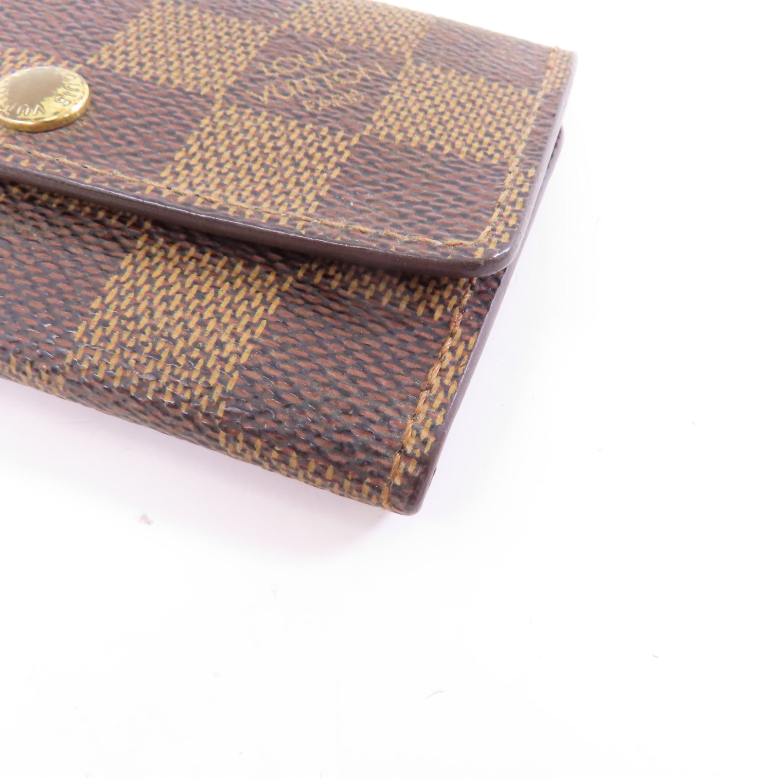 LOUIS VUITTON Damier Multicles 6金扣鎖匙扣棕色