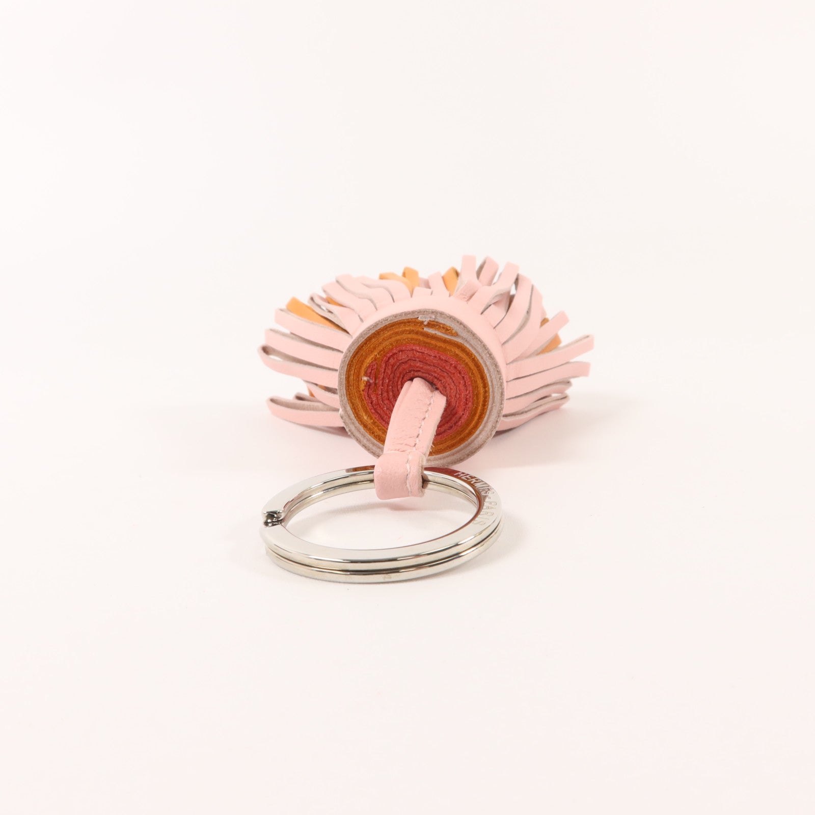 HERMES Milo皮革Carmen Key Ring鎖匙扣Rose Sakura