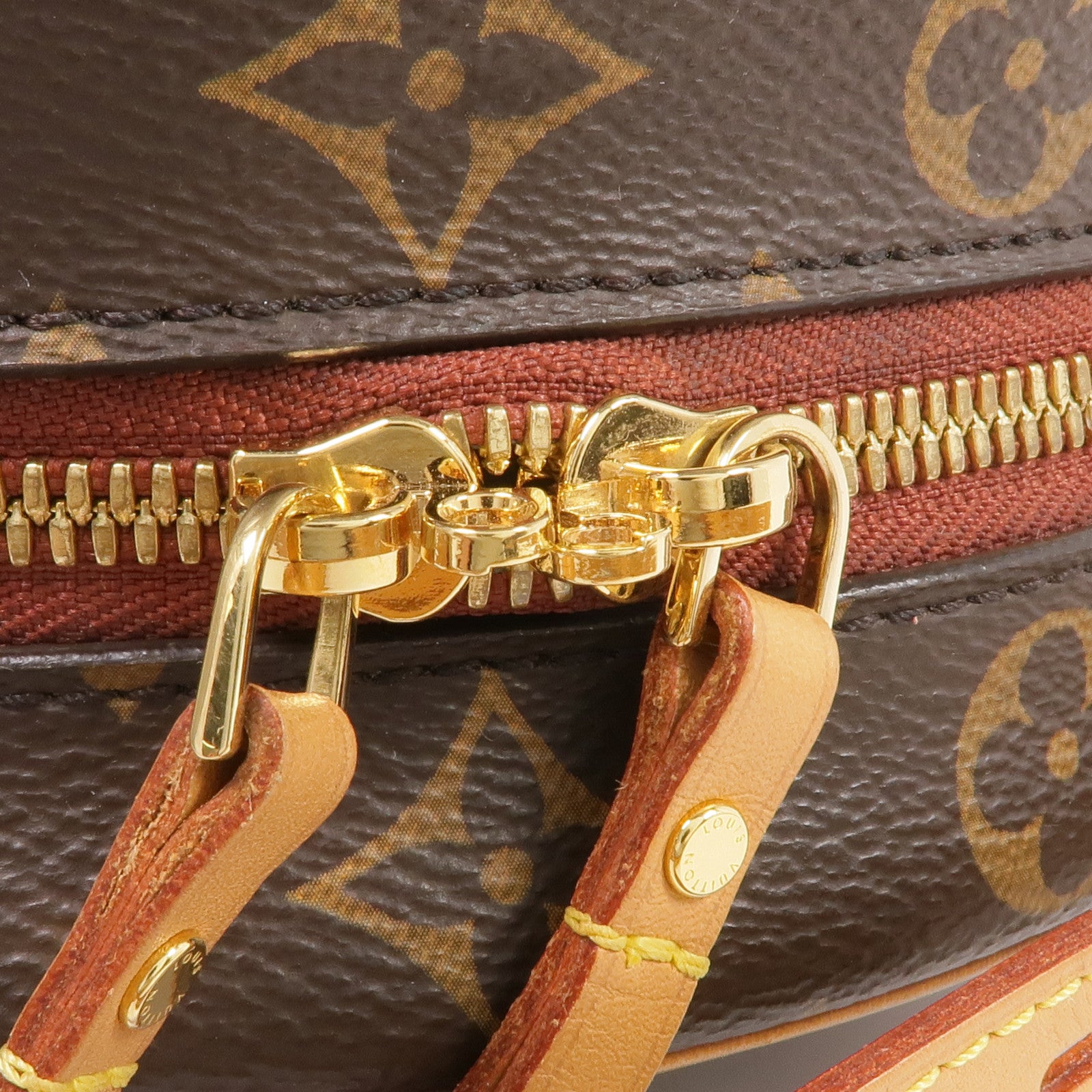 LOUIS VUITTON Monogram Boite Chapeau Souple金扣肩背袋棕色