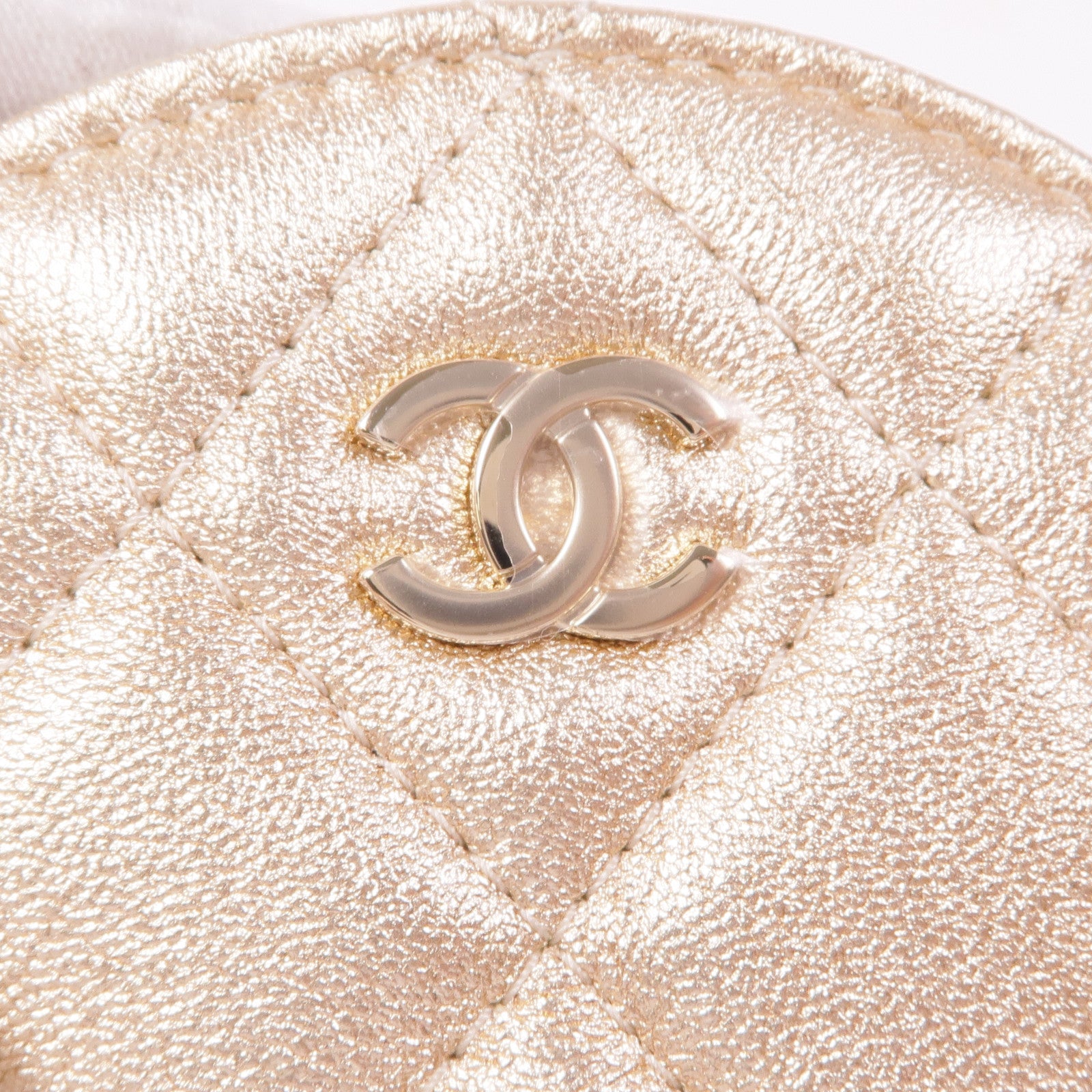 CHANEL 羊皮皮革Coin Purse and Airpods Pouch金扣零錢包/耳機套金扣零錢包