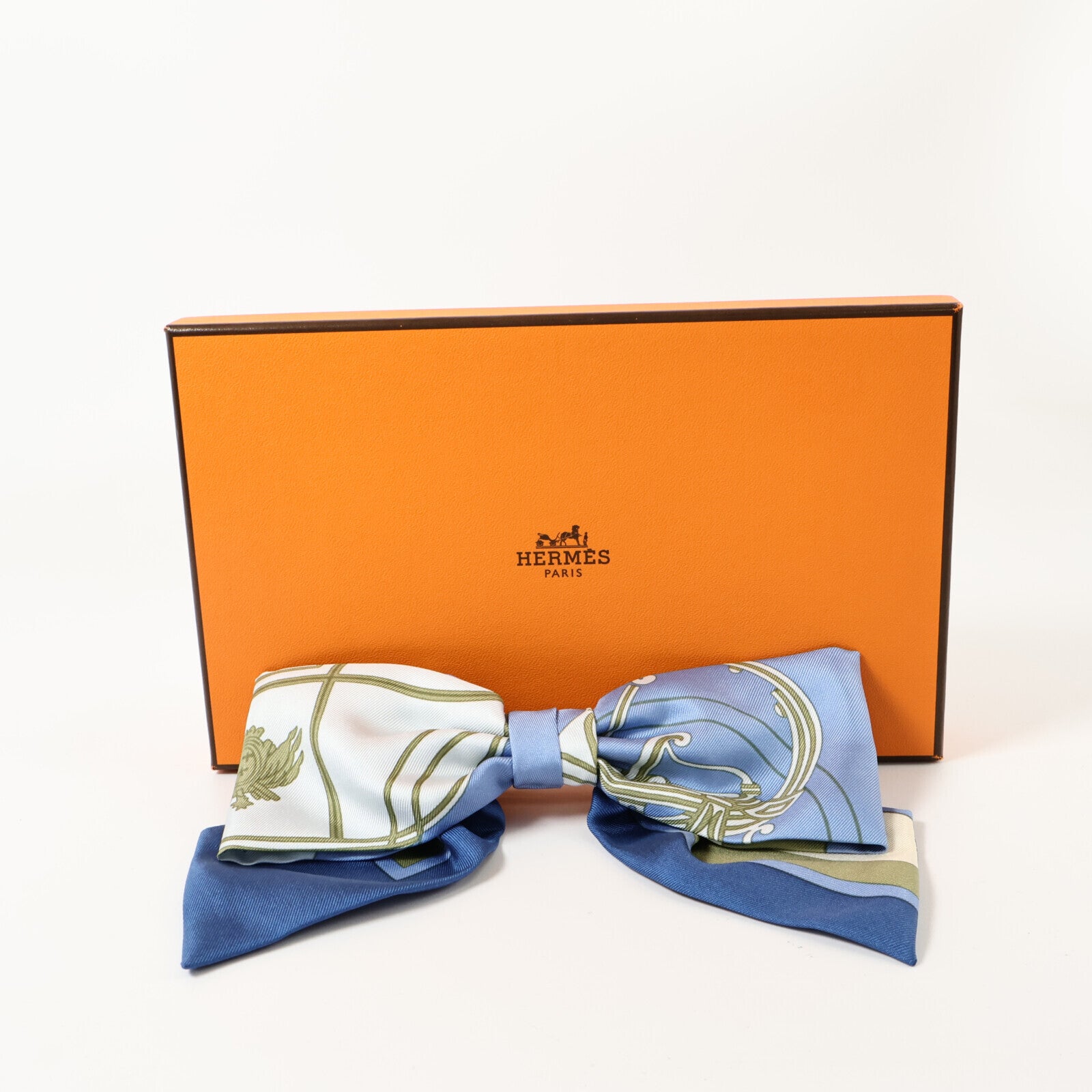 HERMES 絲質Ex-Libris Grenelle Hair Clip髮夾