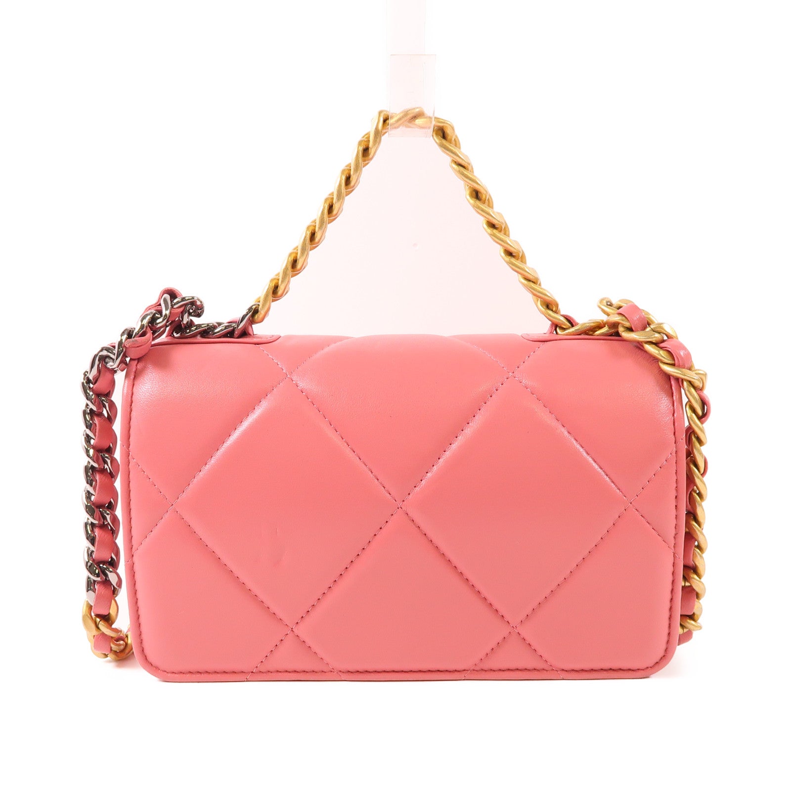 CHANEL 羊皮皮革Wallet On Chain 19鏈帶手挽肩背兩用袋