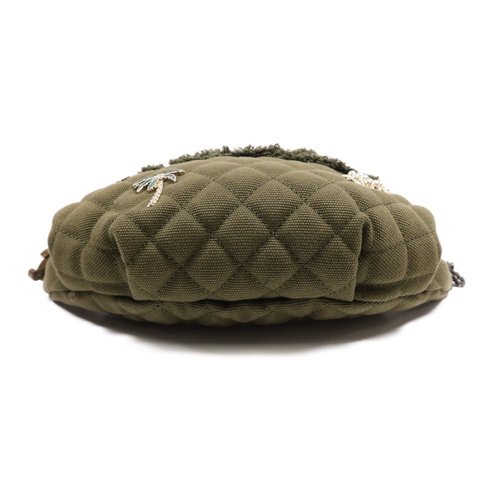 CHANEL 帆布Waist銀扣腰包