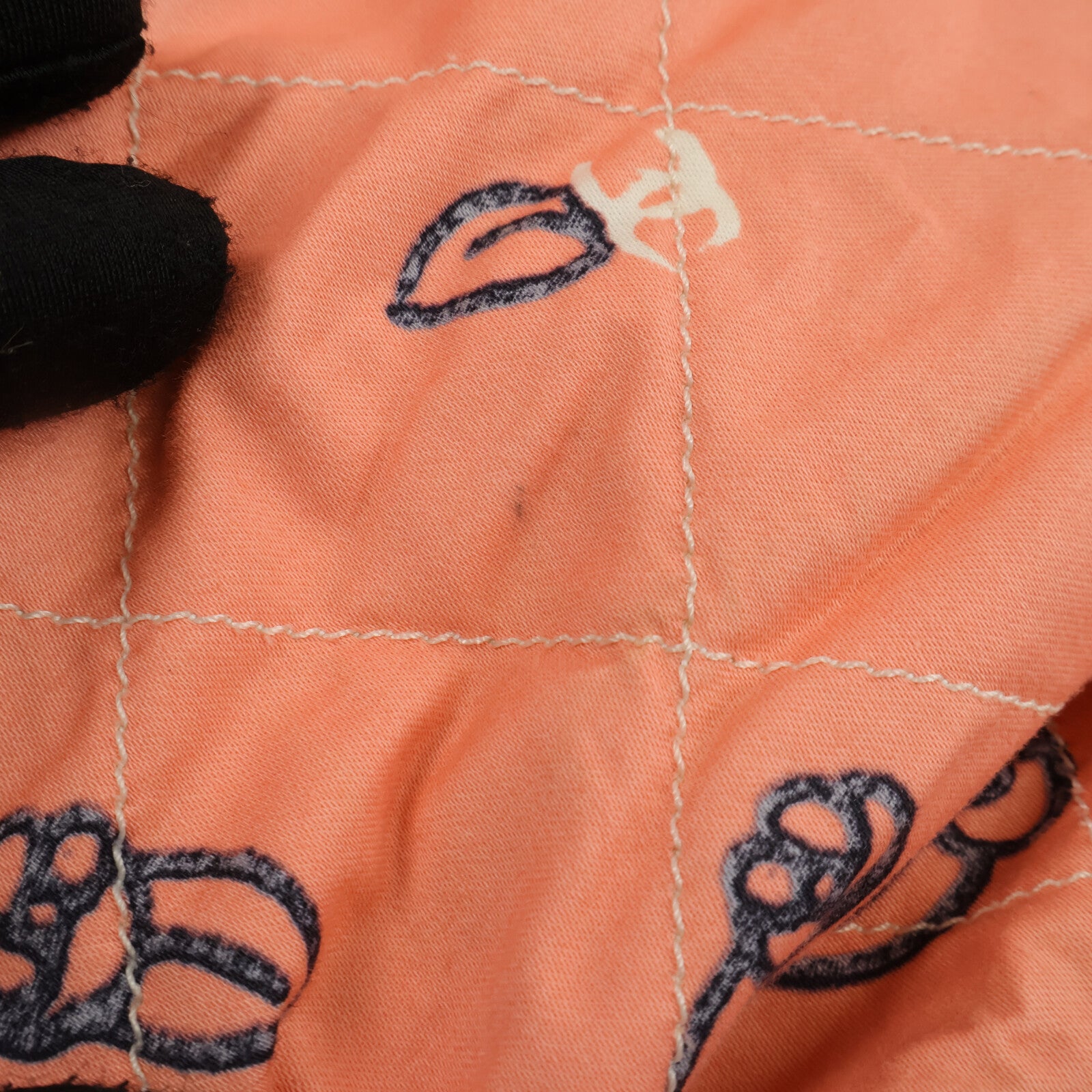 CHANEL 帆布Bandana XL鏈帶肩背袋