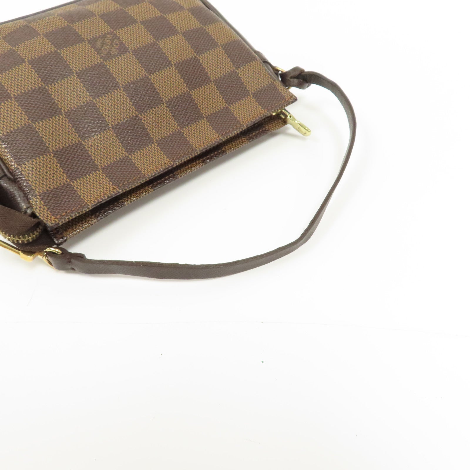 LOUIS VUITTON 【激減優惠】Damier Trousse Makeup金扣手拿包啡色