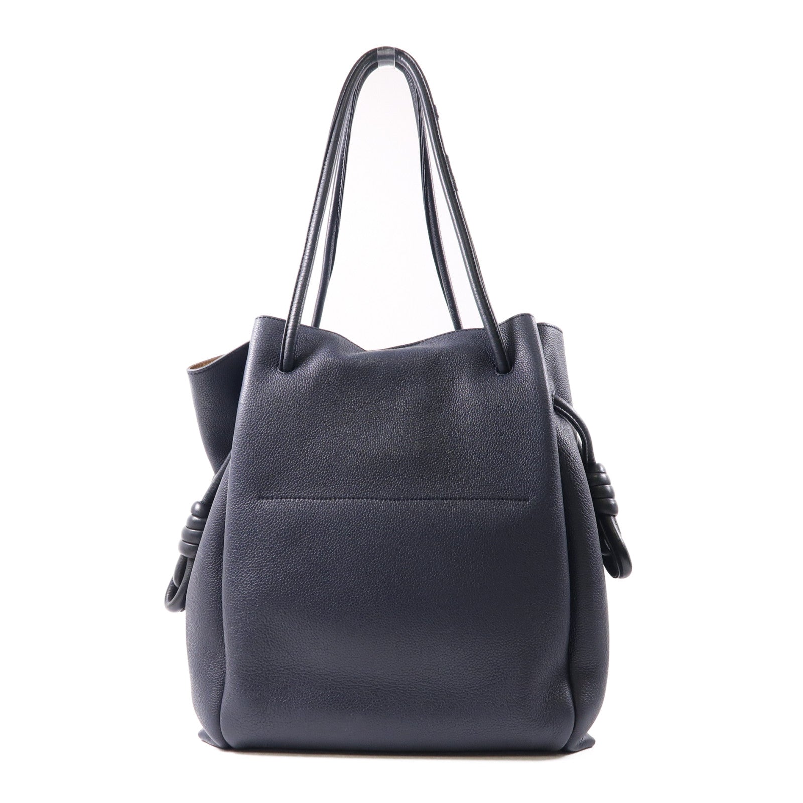 LOEWE 牛皮皮革Flamenco Tote肩背袋深藍色