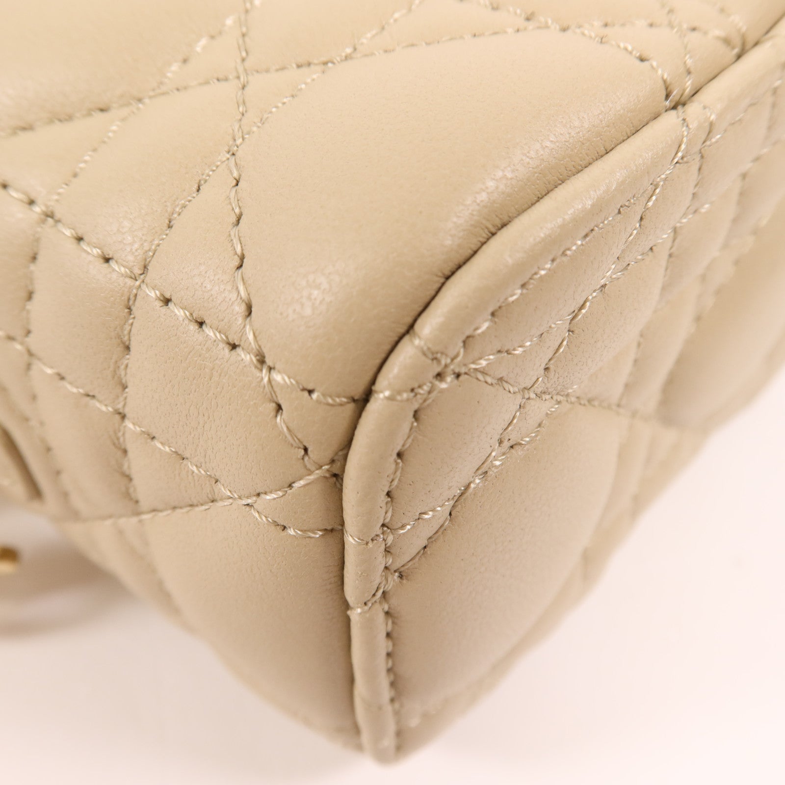 Dior 牛皮皮革Micro Vanity Case金扣手挽肩背兩用袋