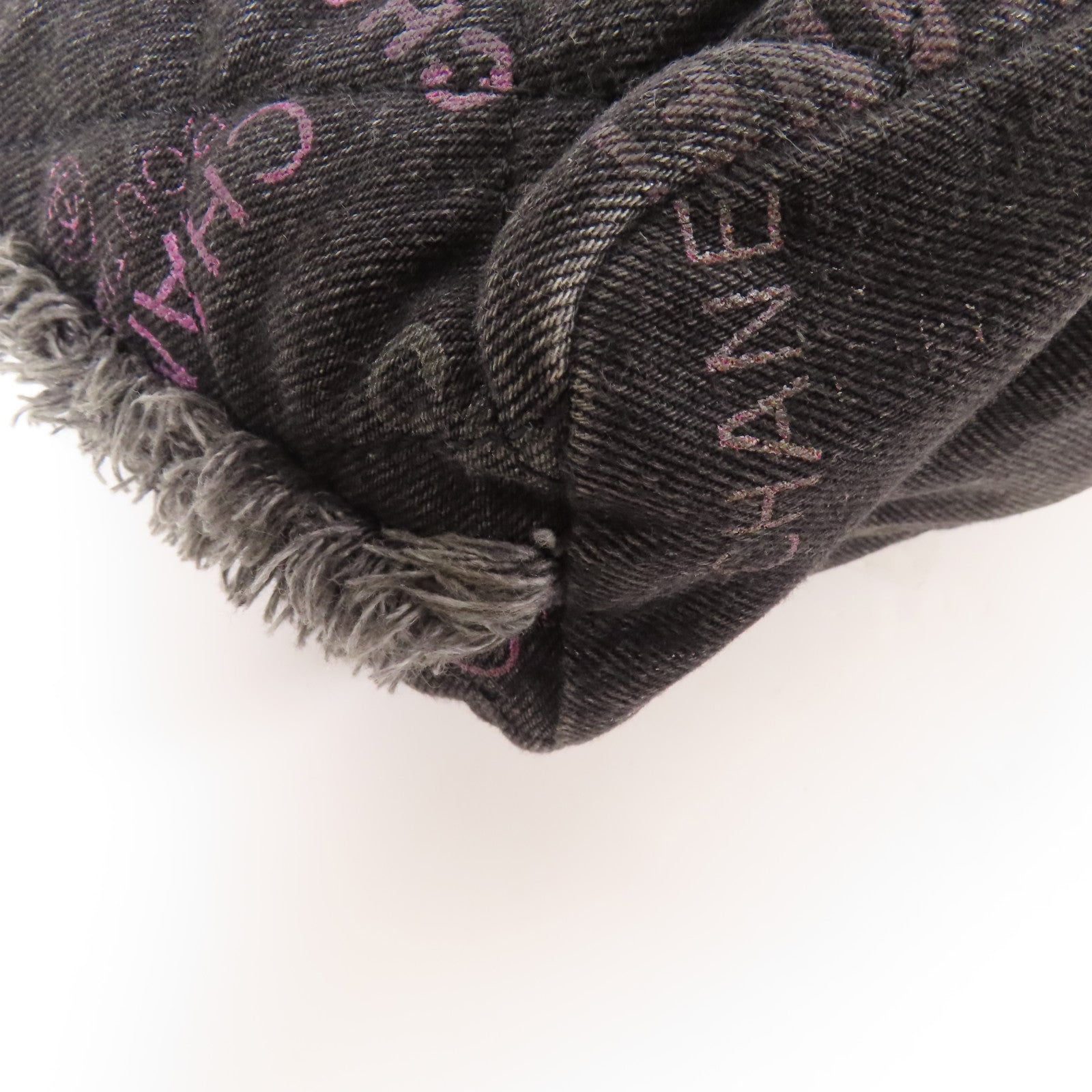 CHANEL 牛仔布Bucket Bag銀扣鏈帶肩背袋