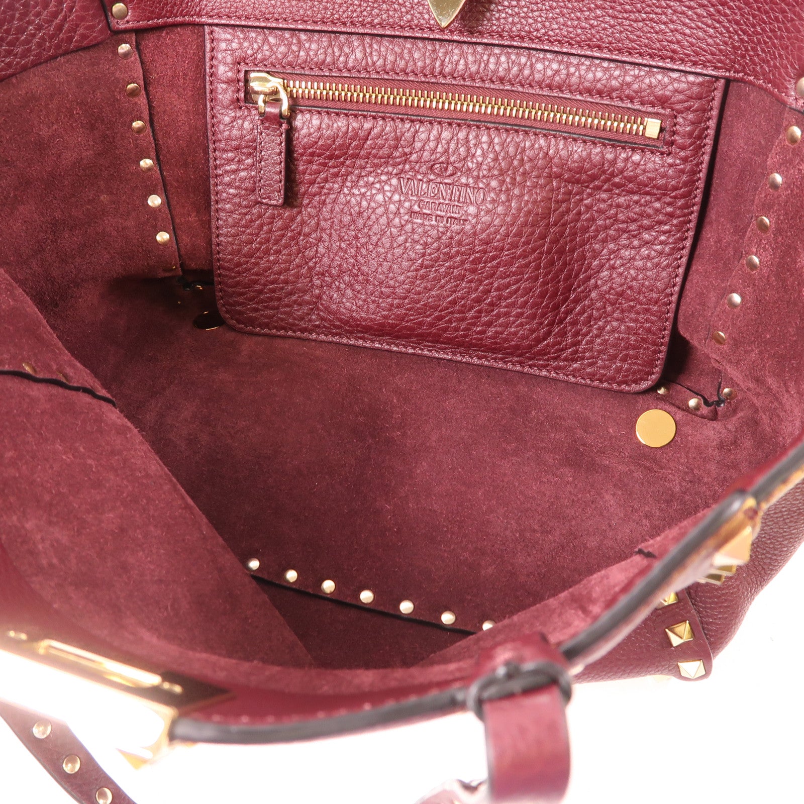 Valentino 牛皮皮革Shoulder Bag金扣手挽肩背兩用袋