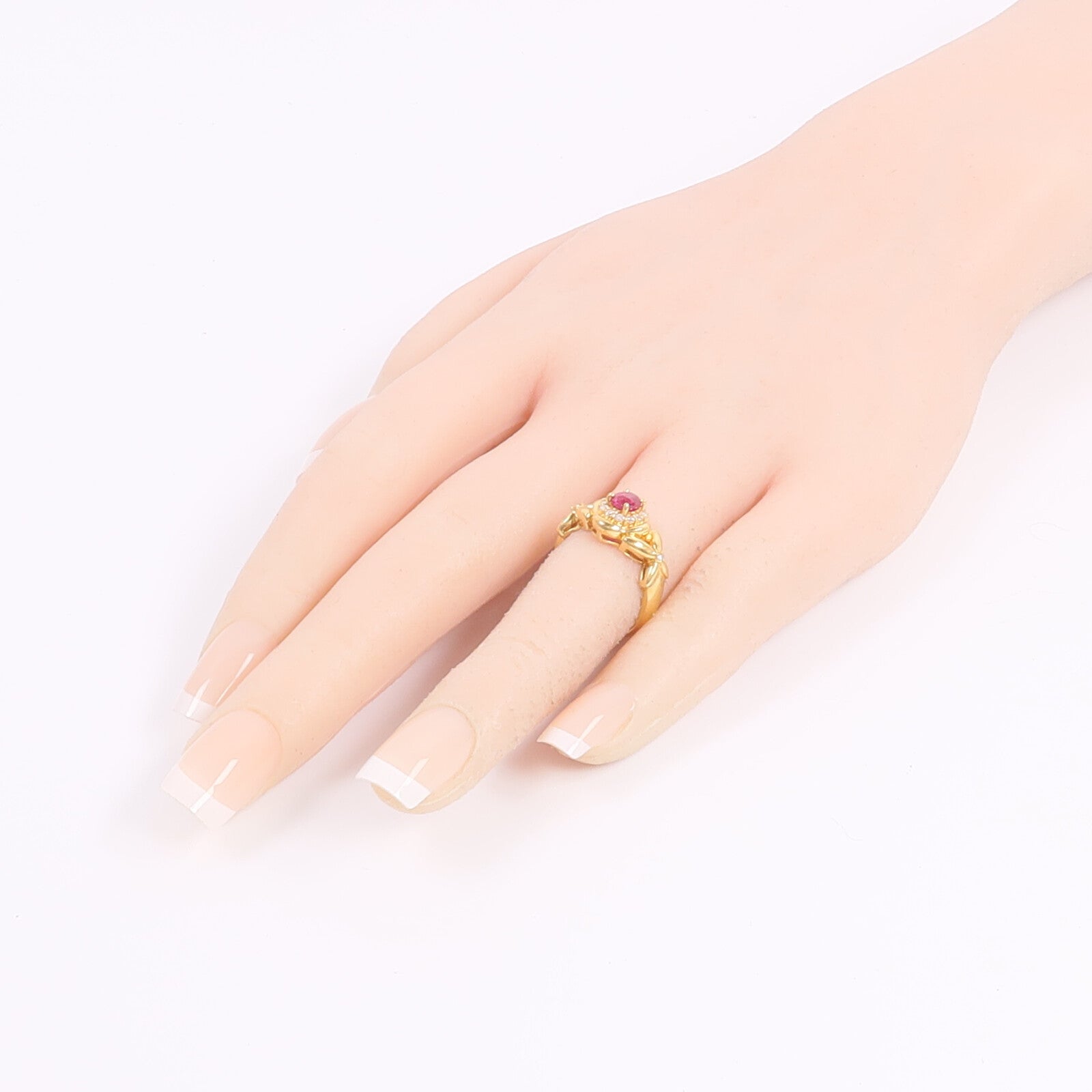 JEWELRY 18K黃金Ruby Diamond Ring紅寶石/鑽石戒指