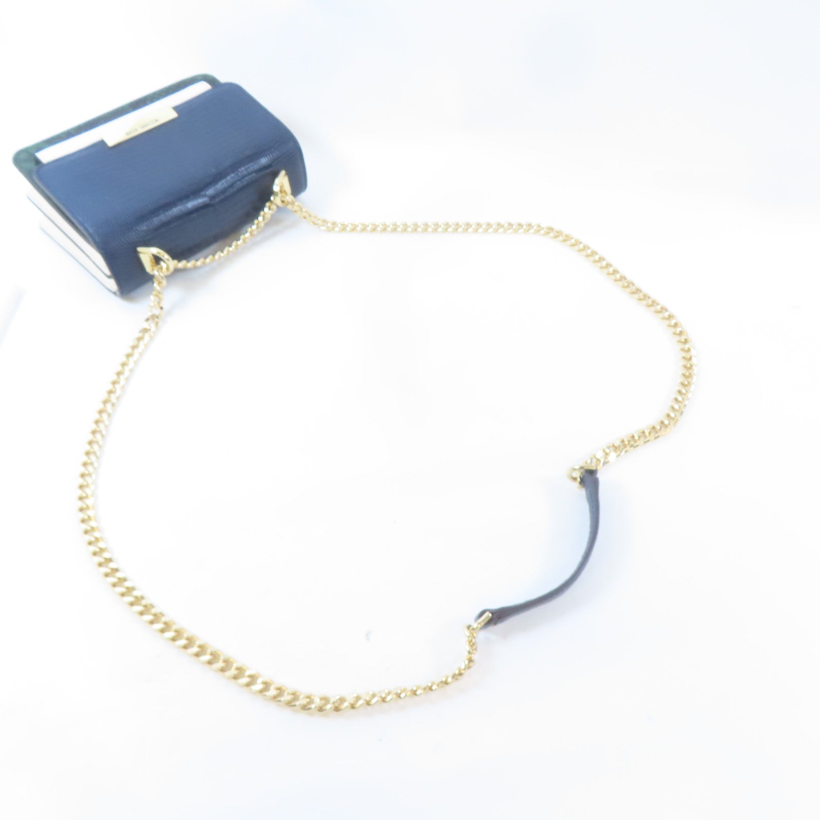 Michael Kors 牛皮皮革Chain Shoulder Bag金扣鏈帶肩背袋藍色/白色/綠色
