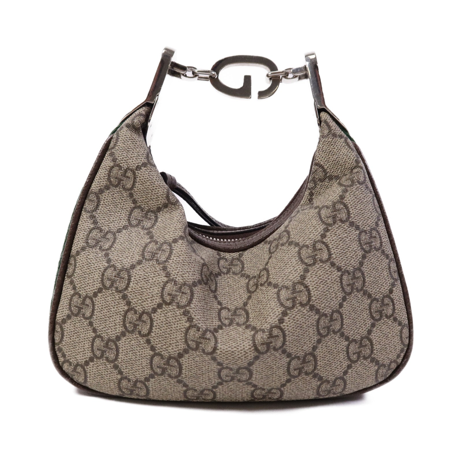 GUCCI 【激減優惠】塗層帆布Attache Mini Bag銀扣手挽袋