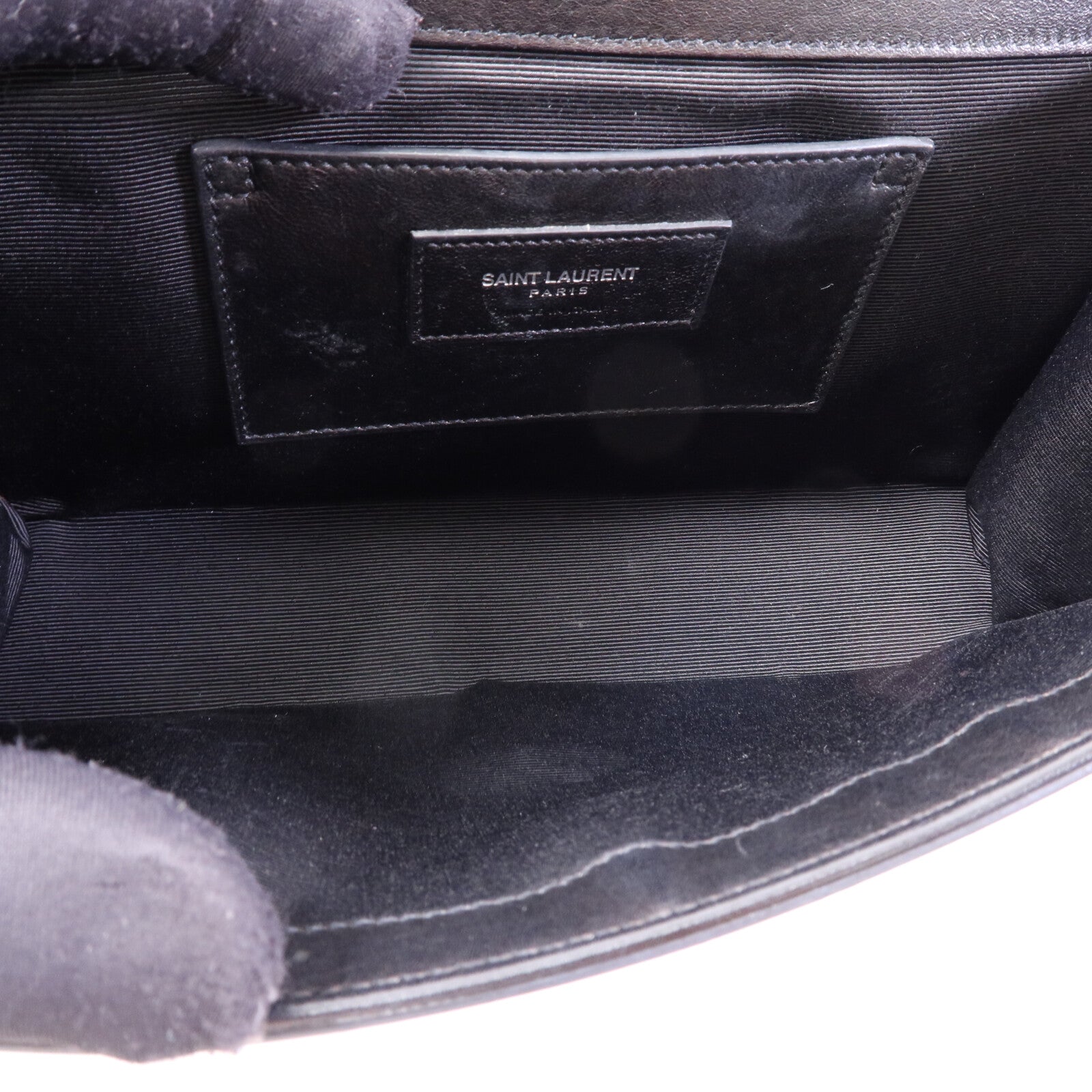 SAINT LAURENT 牛皮皮革Chain Shoulder Bag銀扣鏈帶肩背袋