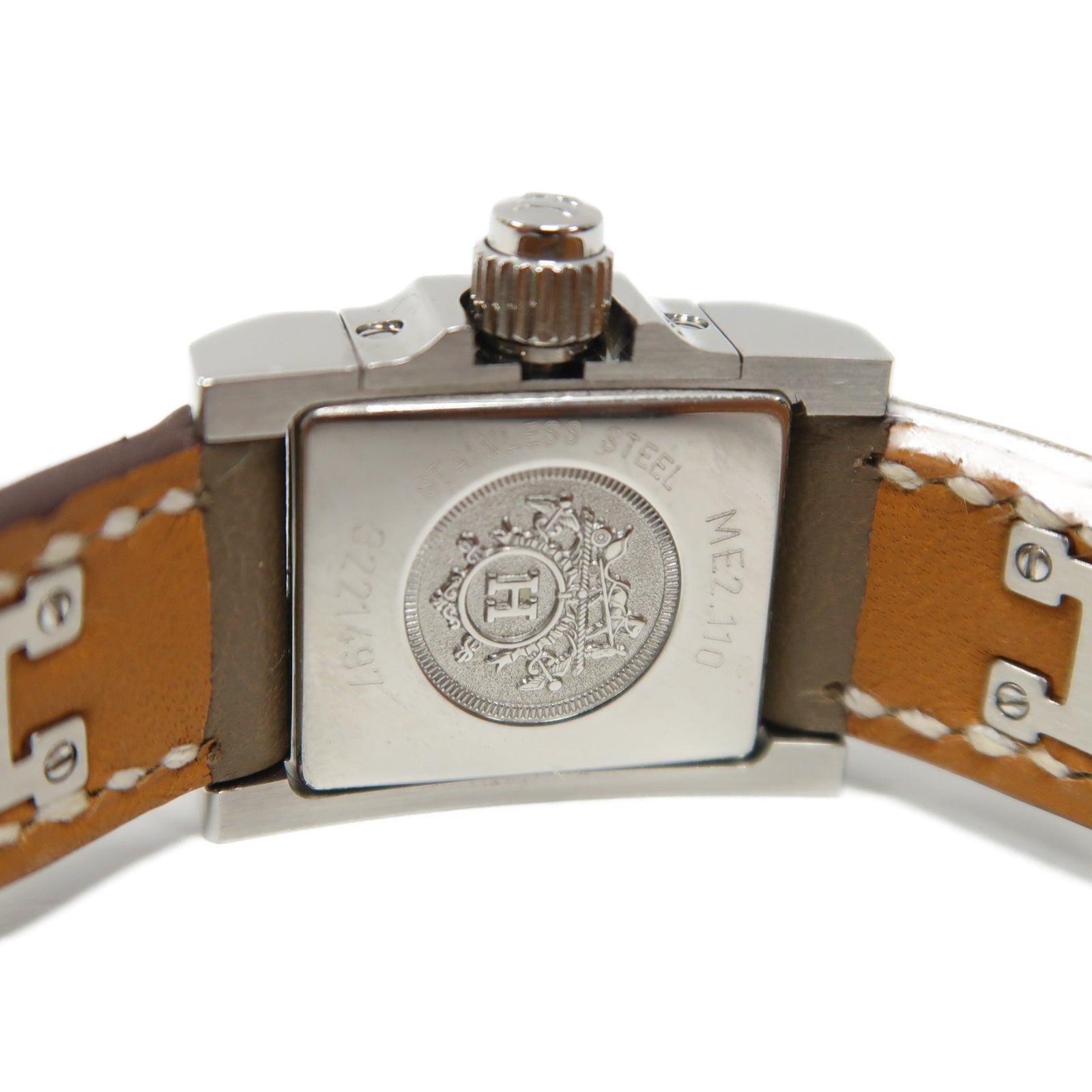 HERMES Medor TPM Swift皮革手錶石英機芯經典駝色