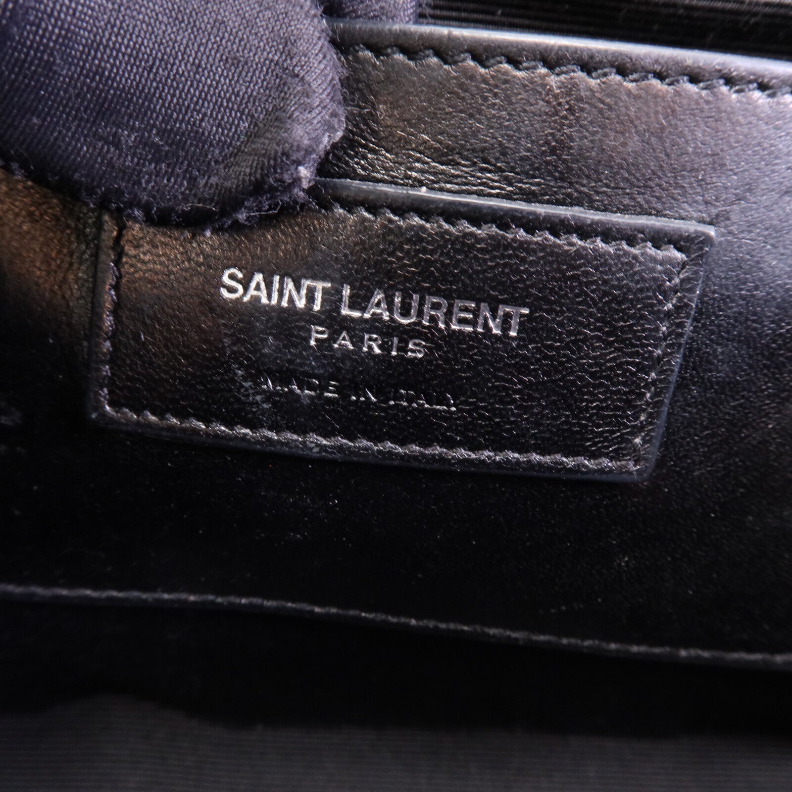 SAINT LAURENT 牛皮皮革Chain Shoulder Bag銀扣鏈帶肩背袋
