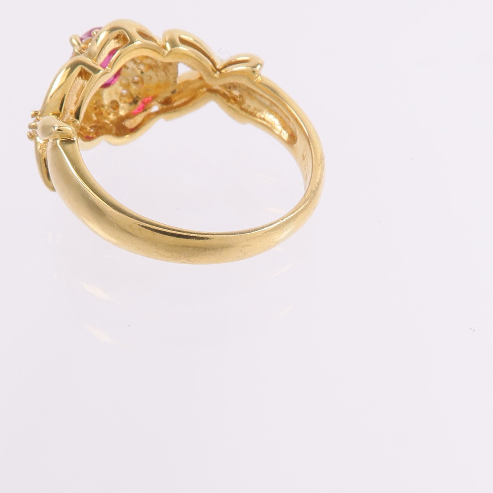 JEWELRY 18K黃金Ruby Diamond Ring紅寶石/鑽石戒指